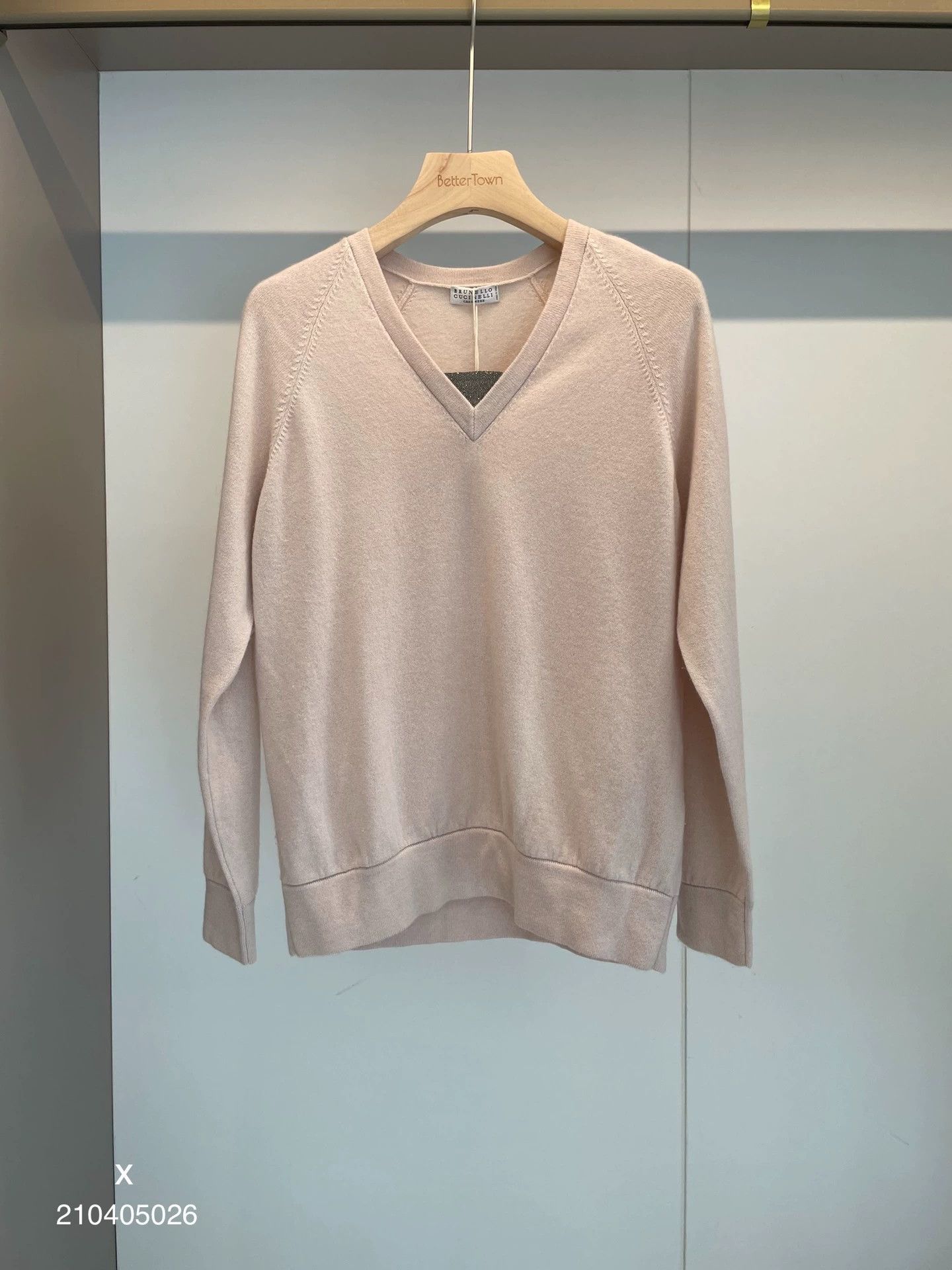 Brunello Cucinelli Brunello Cucinelli Pink Beaded Cashmere Sweater XS - dmc Size US XS / EU 42 / 0 - 1 Thumbnail