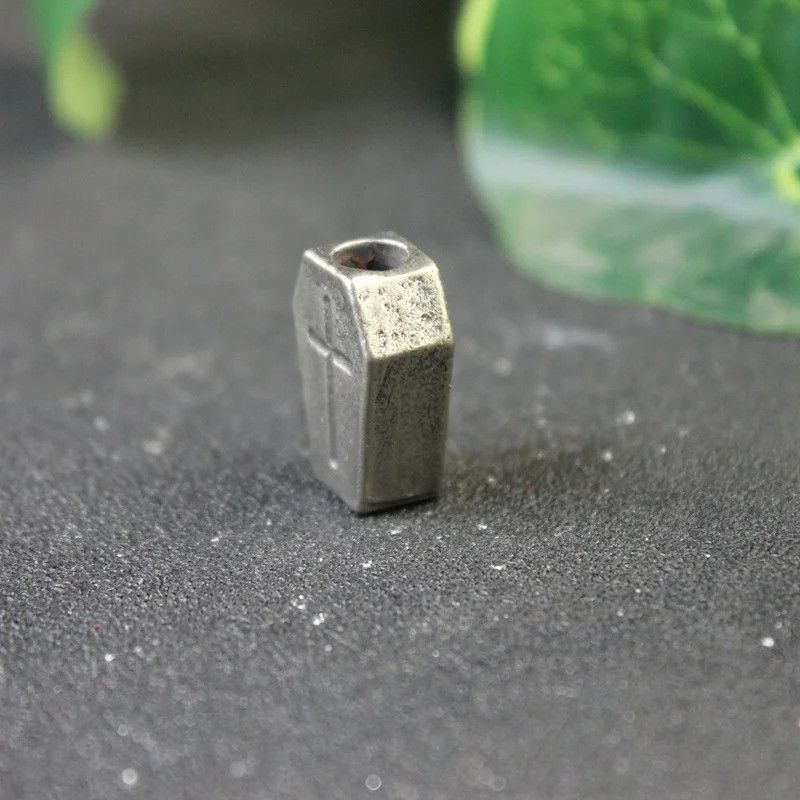 Handmade 2Pcs Cross Tombstone Knife Beads Paracord Bead Zipper Size ONE SIZE - 6 Thumbnail