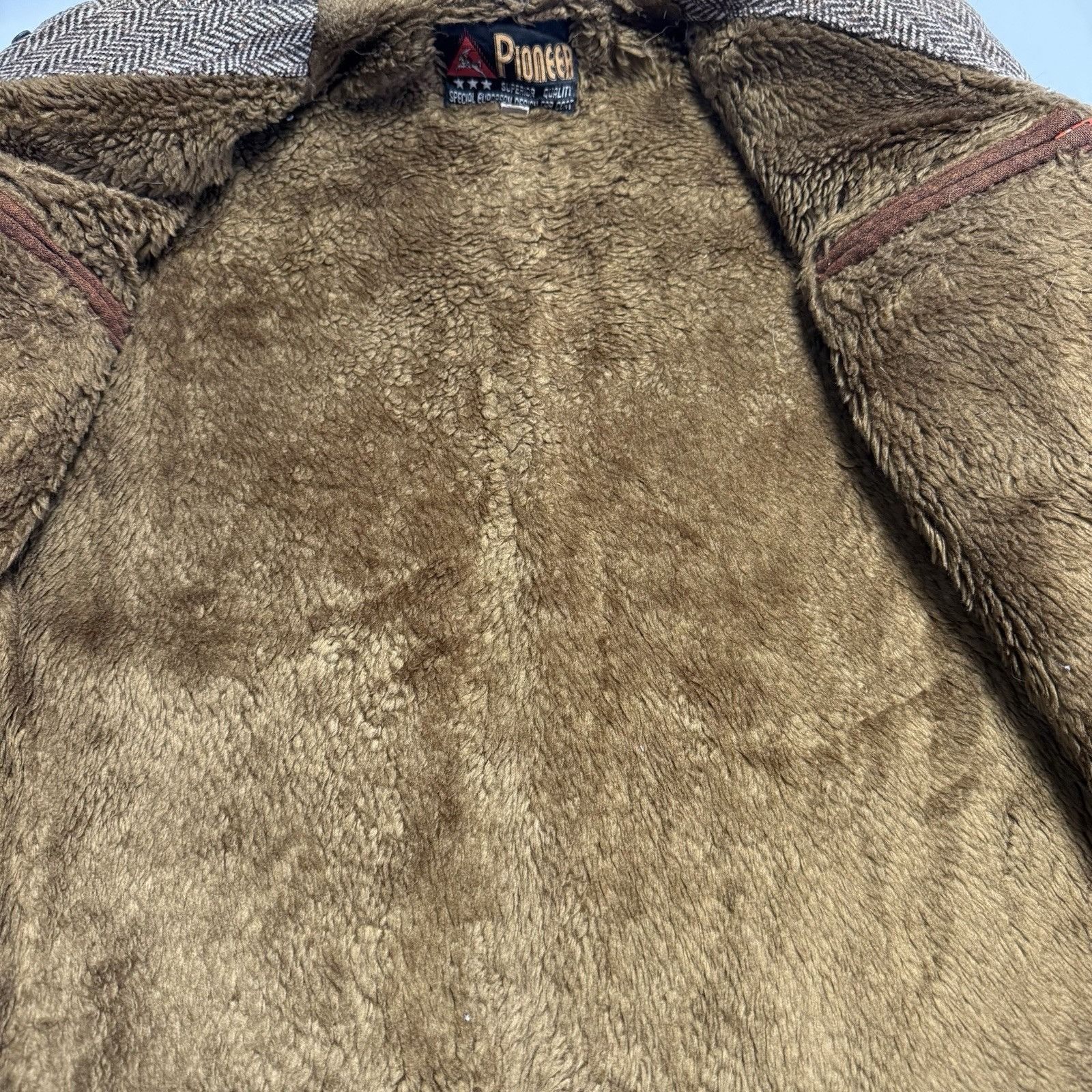 Vintage VTG 70s Pioneer Jacket Western Boho Cowboy Herringbone Wool Size US L / EU 52-54 / 3 - 7 Thumbnail
