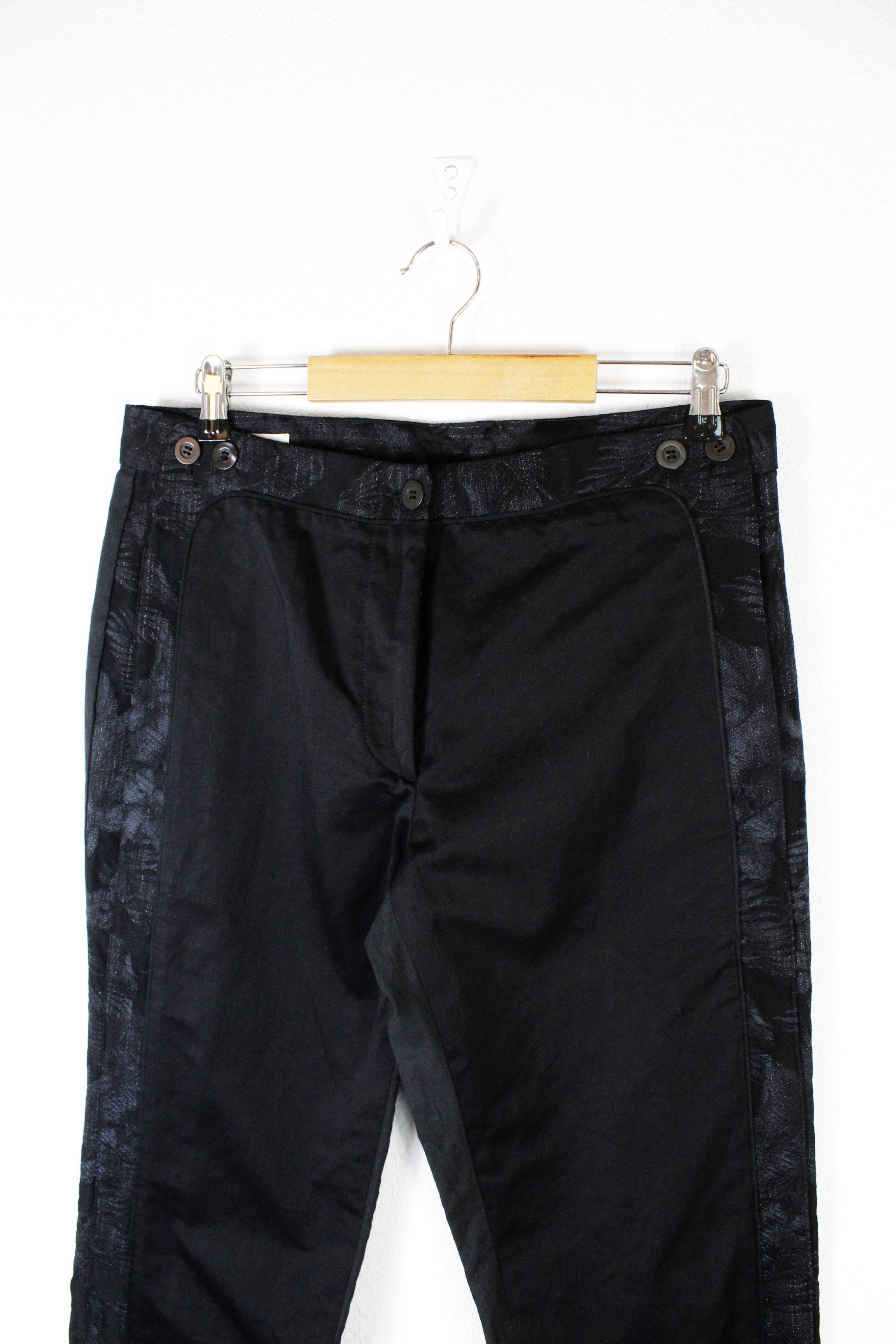 Dries Van Noten Womens Dries Van Noten Floral Tape Track Pants Trousers Size 27" / US 4 / IT 40 - 2 Thumbnail
