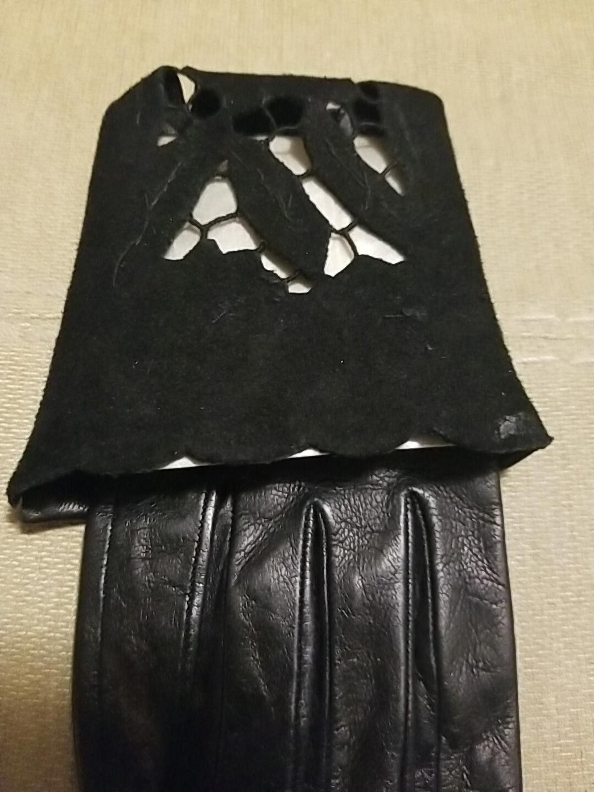 Other Vintage Kislav Leather Gloves Size 6 Black Made In France Size ONE SIZE - 7 Thumbnail