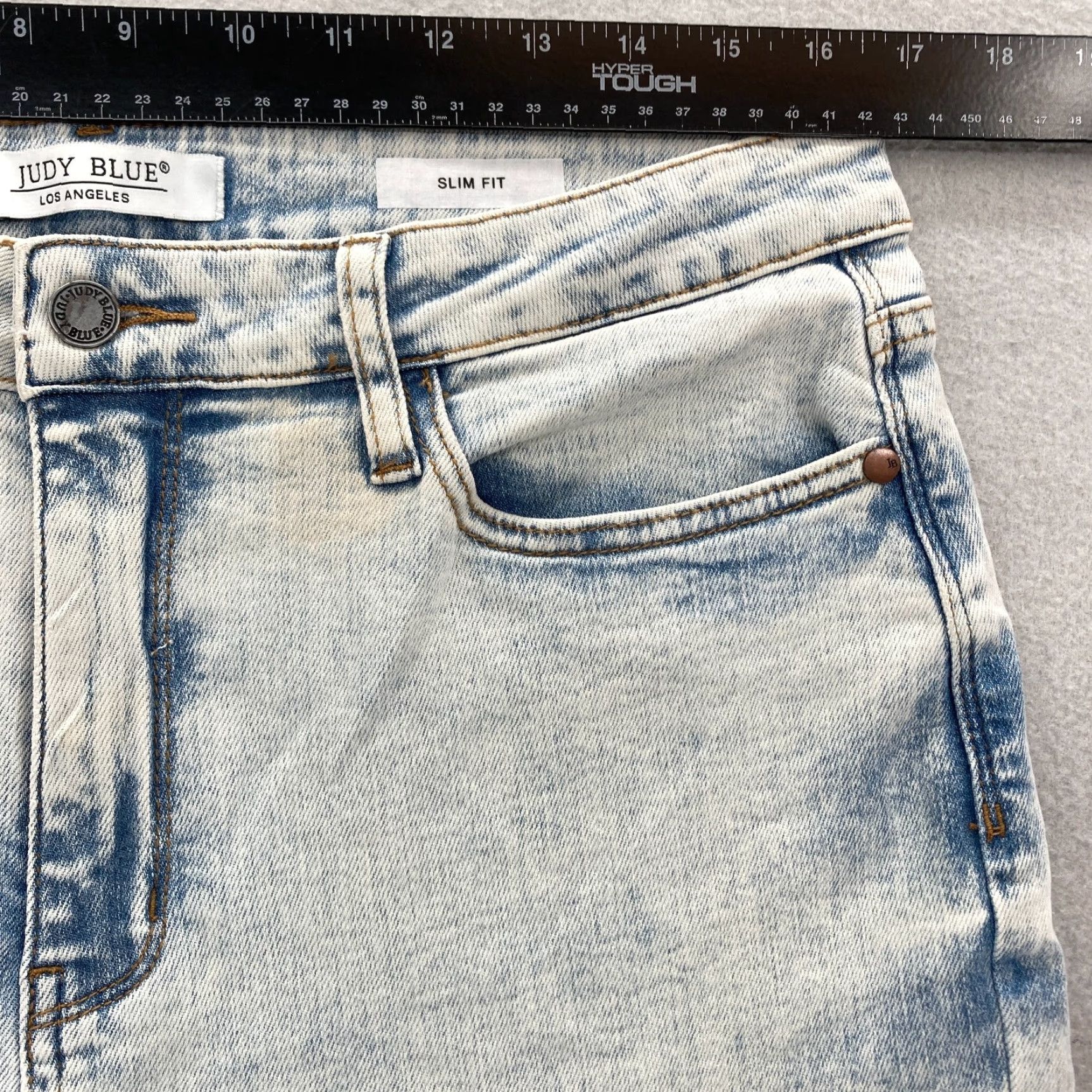 Denime Judy Blue Slim Fit Jeans Women's 13/31 Light Acid Wash Blue Stretch Denim Preppy Jeans (13/31, Slim, High Rise) Mens? Size 24" / US 00 / IT 34 - 7 Thumbnail