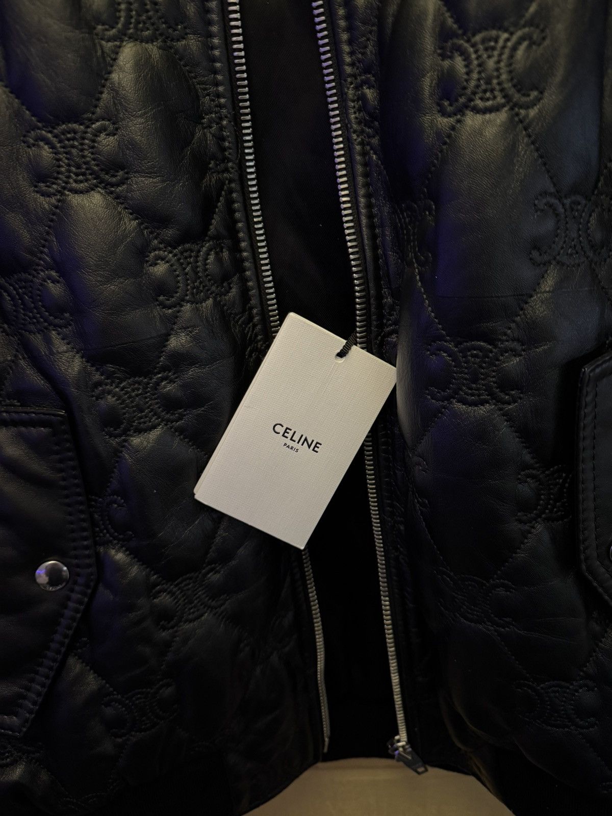 Celine CELINE TRIOMPHE BOMBER JACKET IN SOFT LAMBSKIN Size US S / EU 44-46 / 1 - 15 Thumbnail
