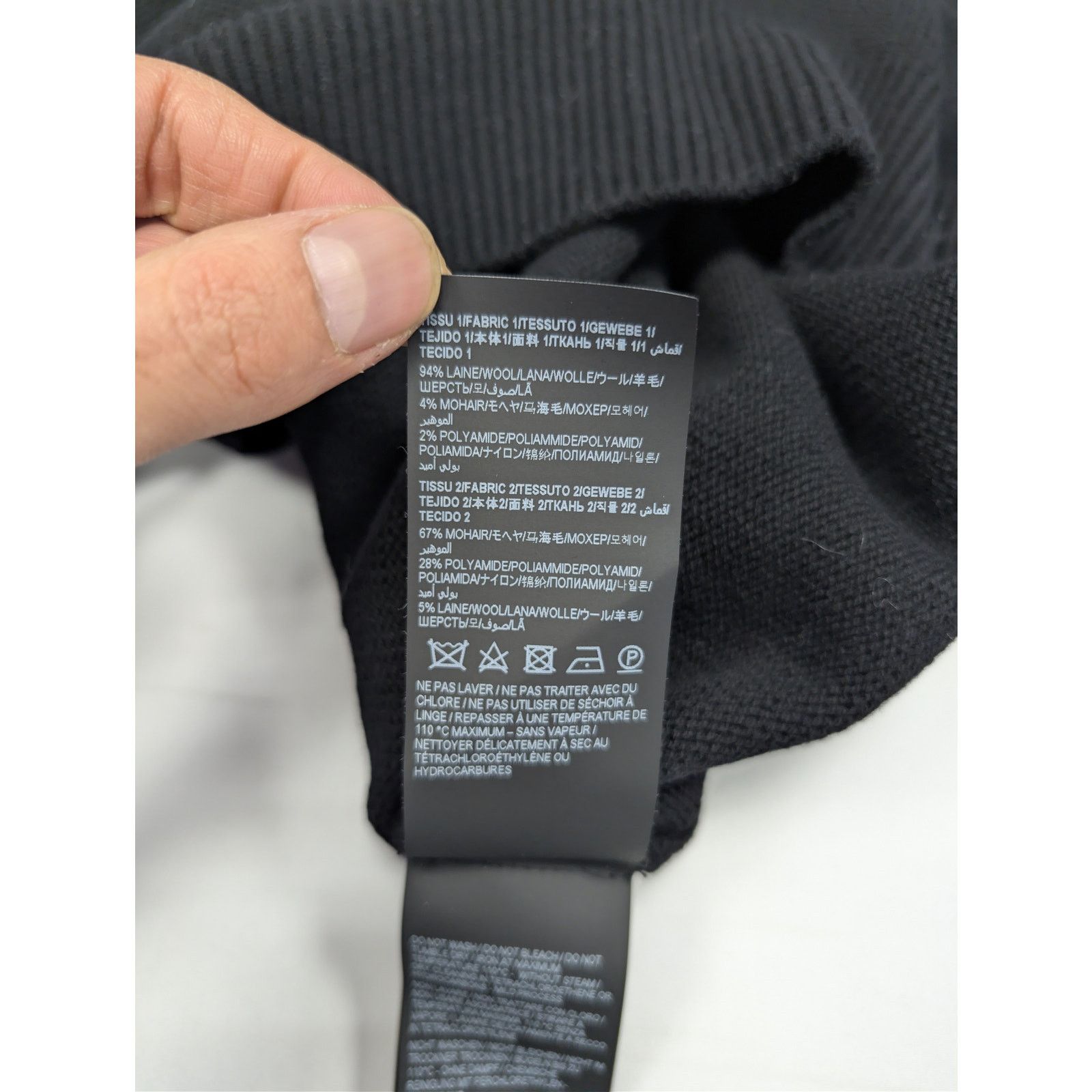 Saint Laurent Paris o1rshd1 Pull Encolure Sweatshirt Sweater Mohair in Black Size US M / EU 48-50 / 2 - 15 Thumbnail