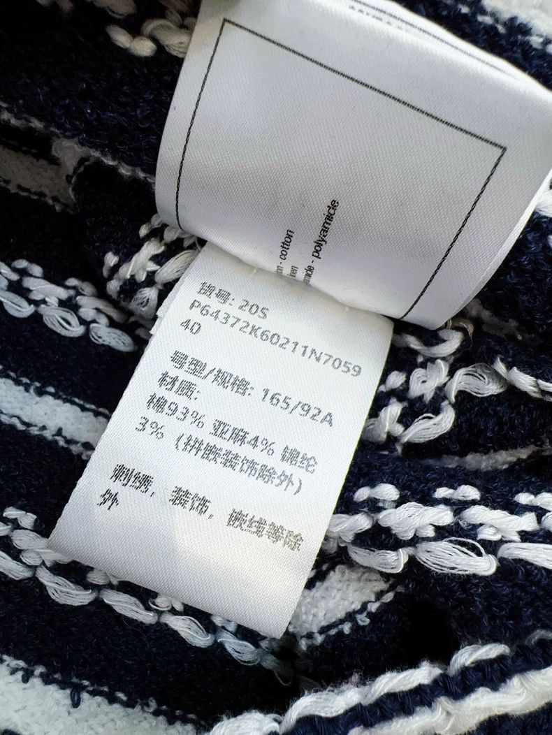 Chanel Chanel 20S Roof Series Navy Blue Striped Knitted Sweater Size S / US 4 / IT 40 - 8 Thumbnail