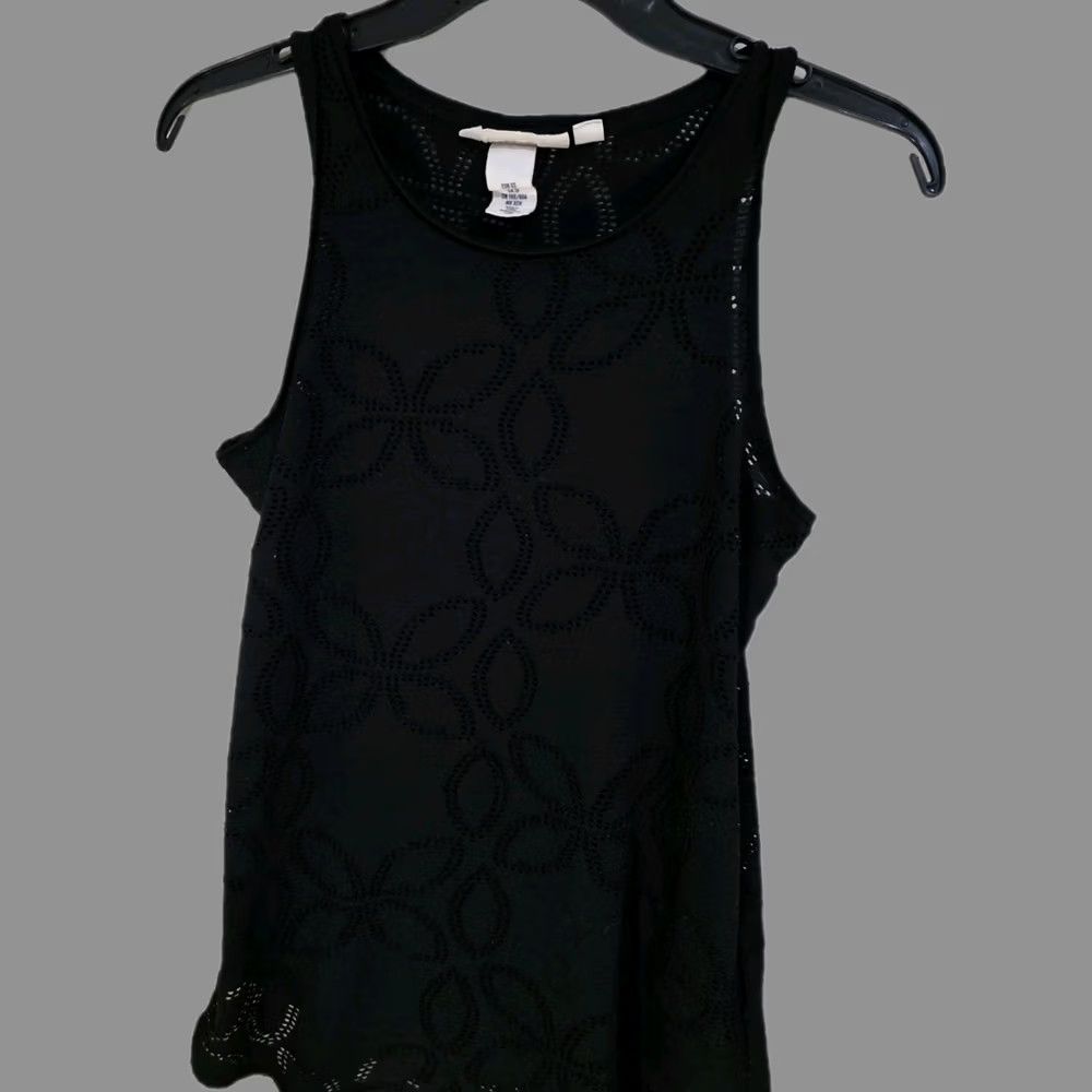 Vintage LOGG Label of Graded Goods Women's Laser Cut Sleeveless Black Top XS Blouse Casual Regular Knitted/Basic (Pre-owned) Womens Size XS / US 0-2 / IT 36-38 - 1 Thumbnail