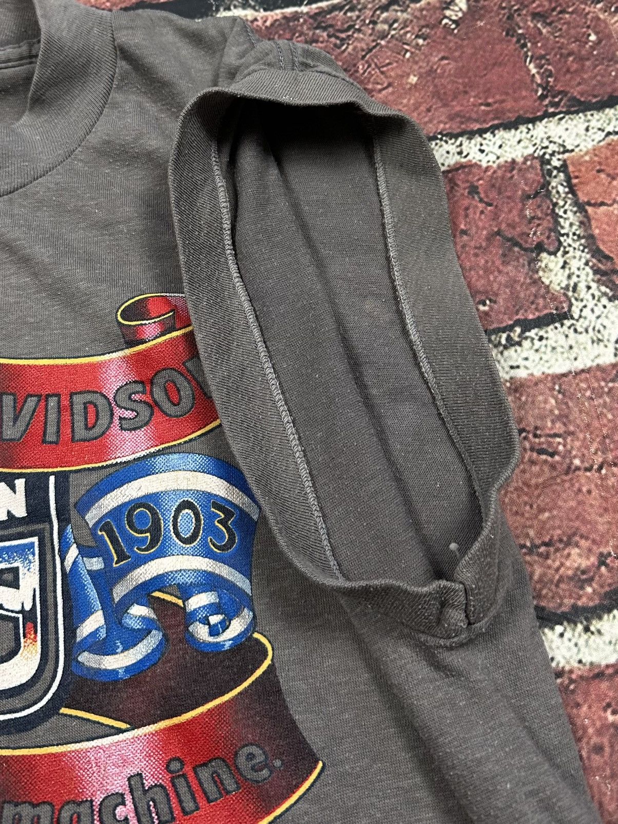 Harley Davidson Vintage 3D Emblem Harley Davidson Sleeveless T Shirt 80s Size US L / EU 52-54 / 3 - 7 Thumbnail