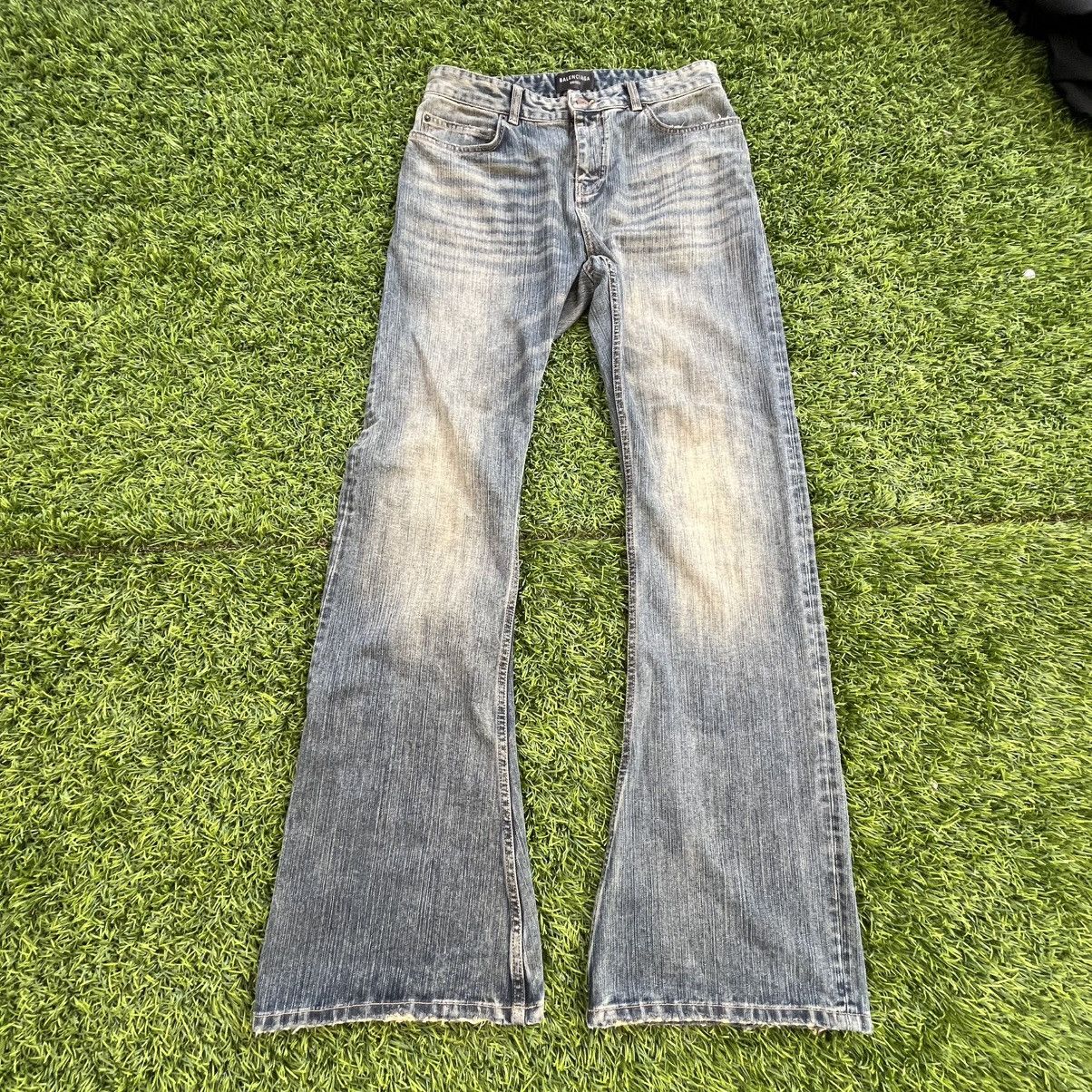 Pre-owned Balenciaga Bootcut Flared Jeans Denim In Blue