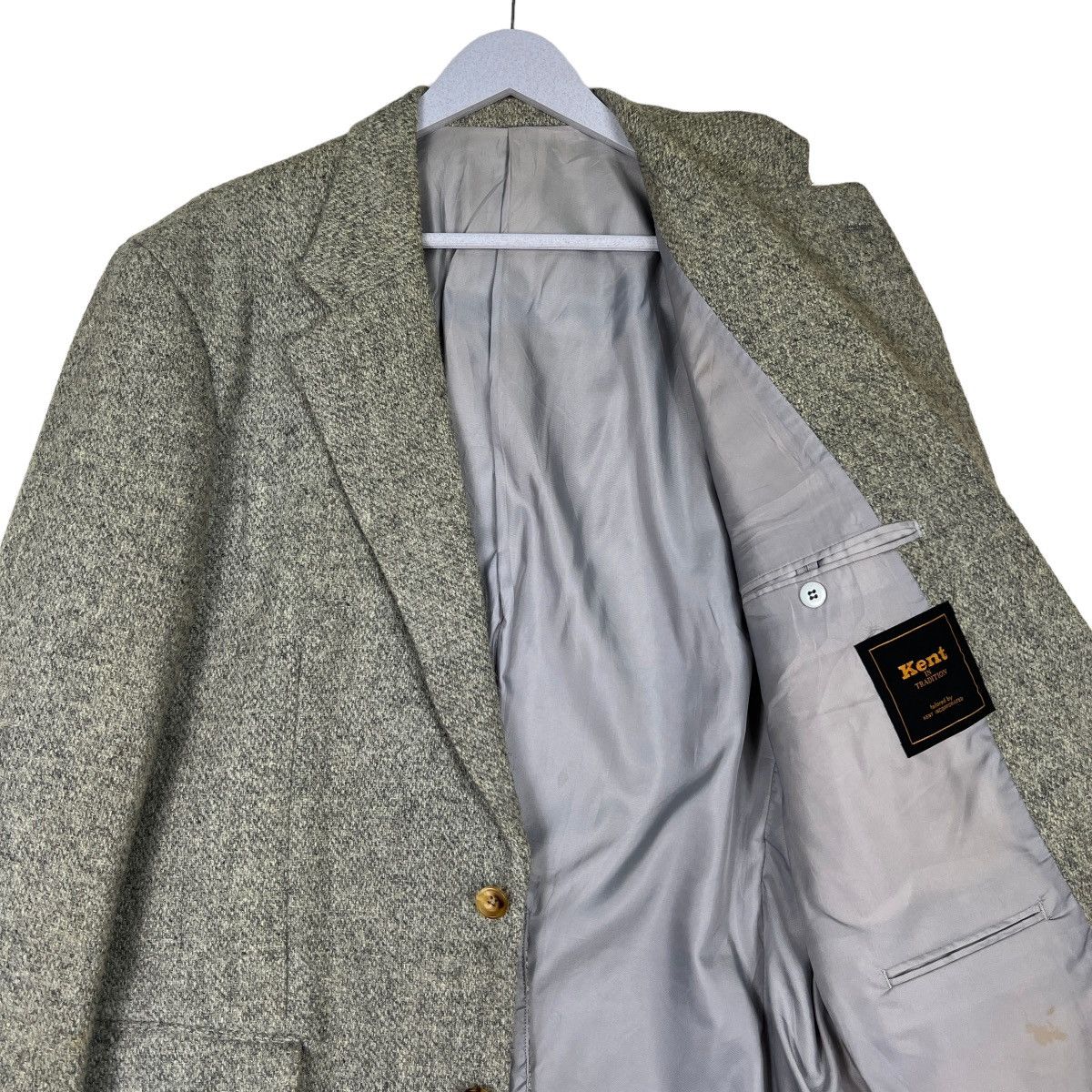 Harris Tweed 🔥 HARRIS TWEED X KENT WOOL COAT JACKET Size US L / EU 52-54 / 3 - 11 Thumbnail