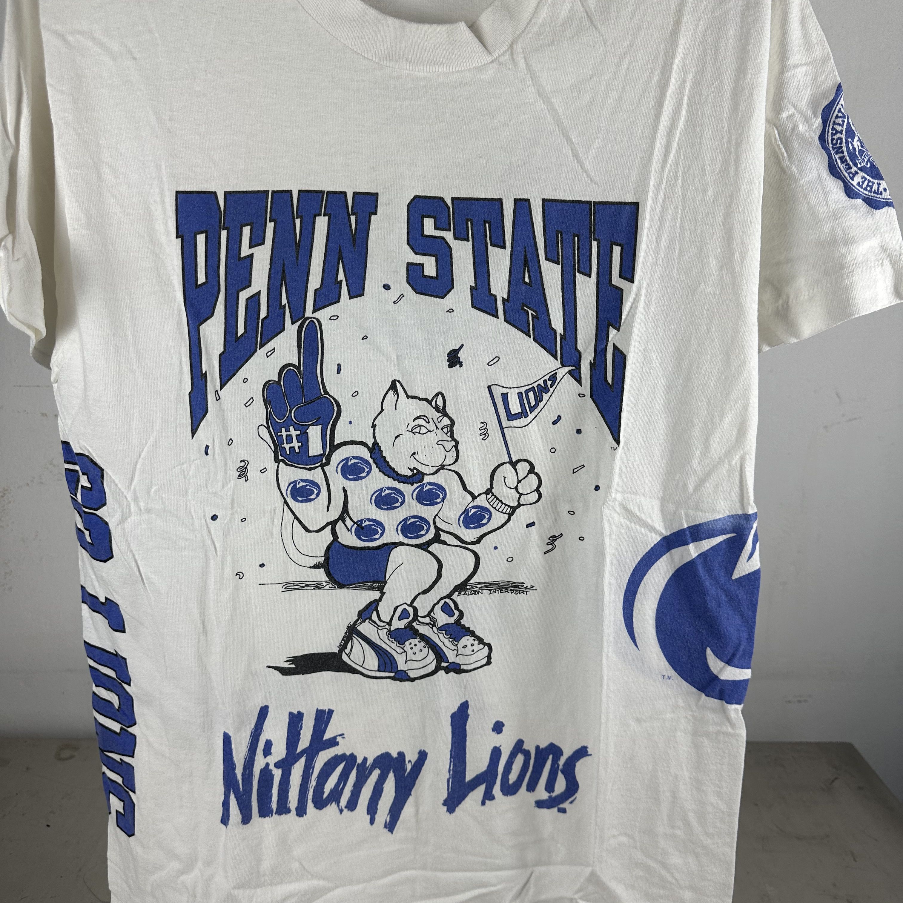 Vintage Vintage 90s Penn State Nittany Lions NCAA AOP T-shirt Size US M / EU 48-50 / 2 - 2 Thumbnail