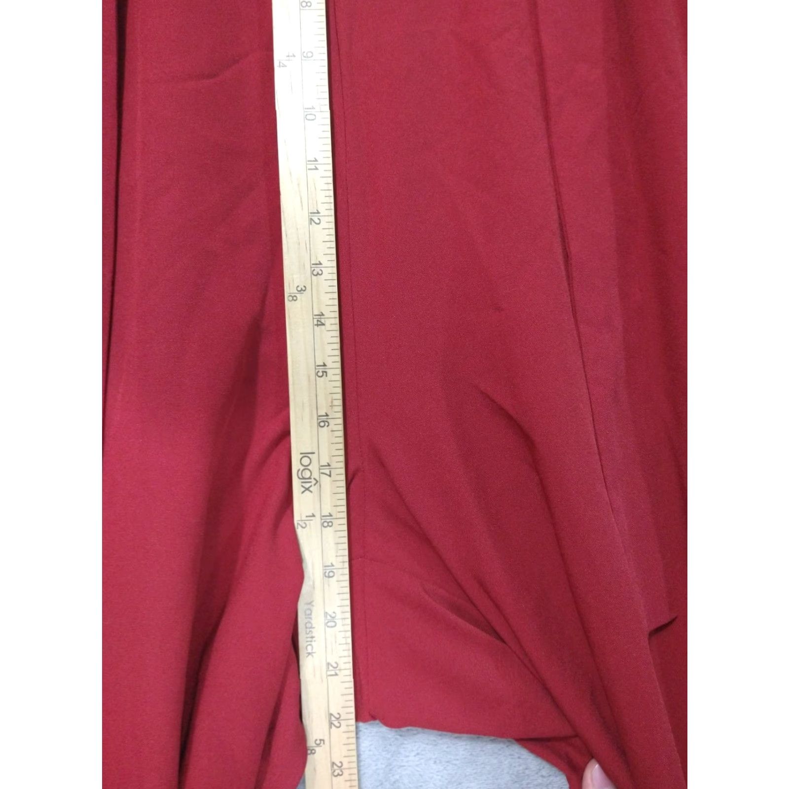 Torrid Torrid Pants Body 6X Red Crepe Wide-Leg Belted Pull On Stretch Career Casual Womens Pants Size 40" / US 18 - 4 Thumbnail