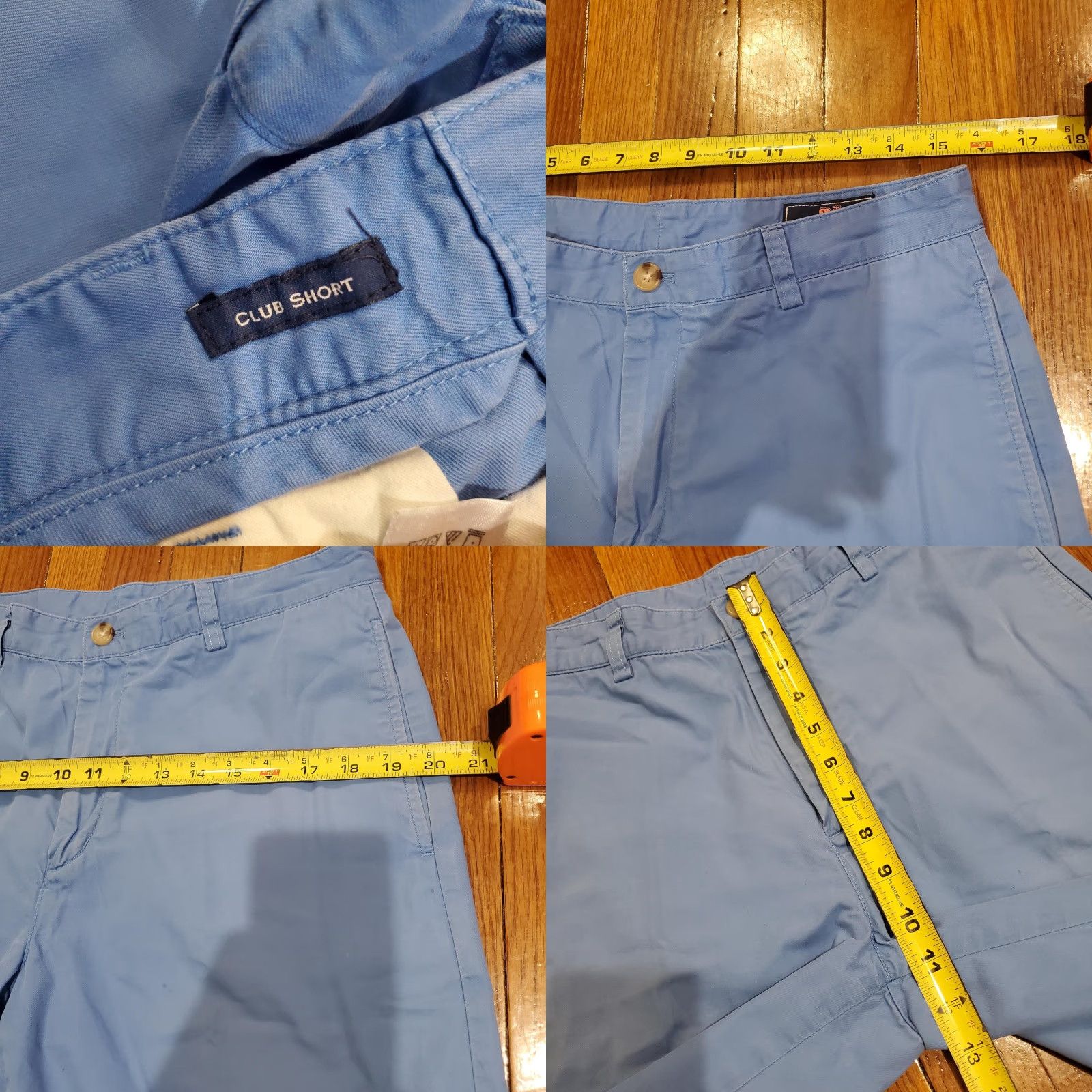 Vineyard Vines Vineyard Vines Club Short Shorts Mens 33 Chino Flat Front Blue 9in Inseam Casual Pockets Whale Logo 1H0213 Size US 33 - 8 Thumbnail