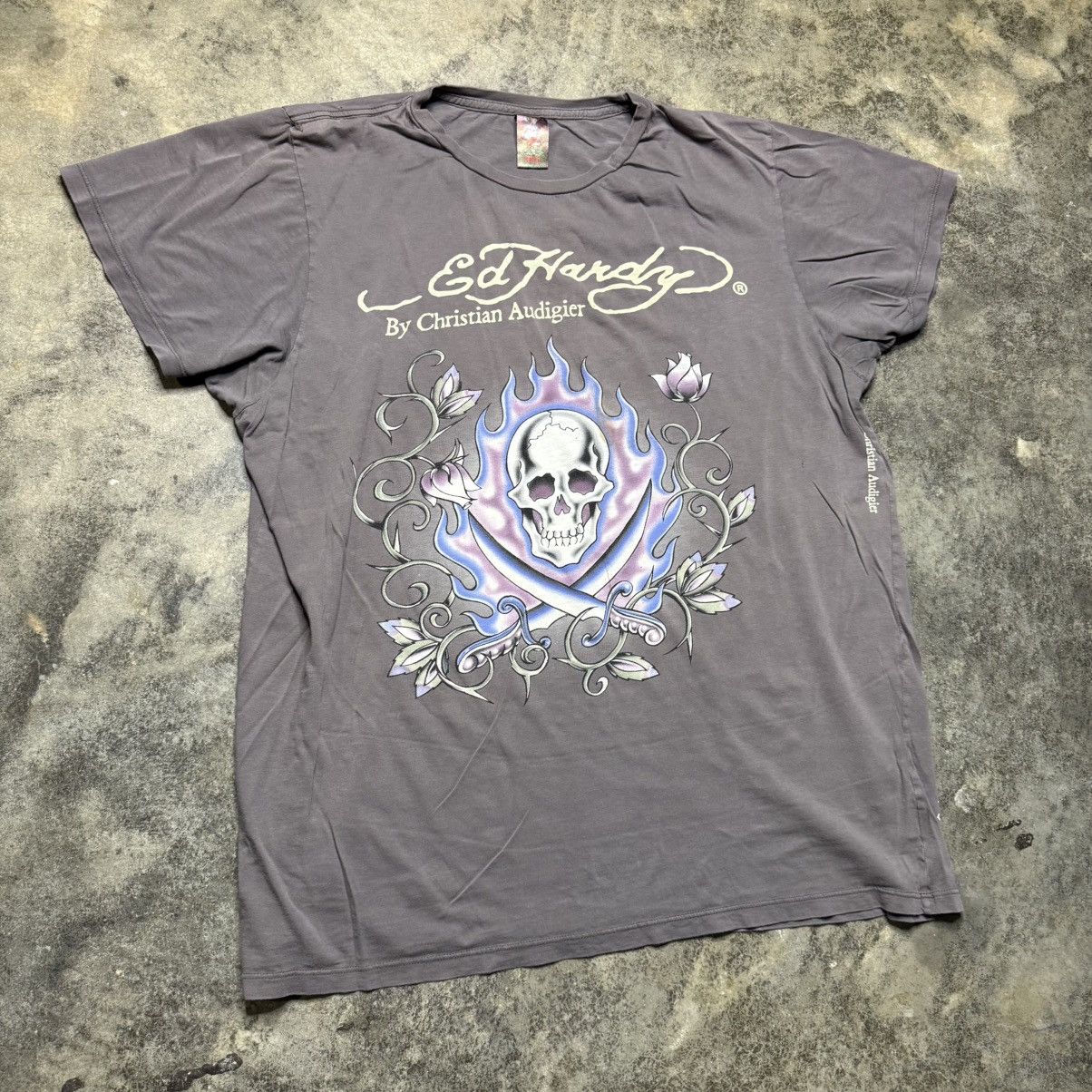 Ed Hardy vintage y2k edhardy baggy skull sword tshirt Size US XXL / EU 58 / 5 - 1 Thumbnail