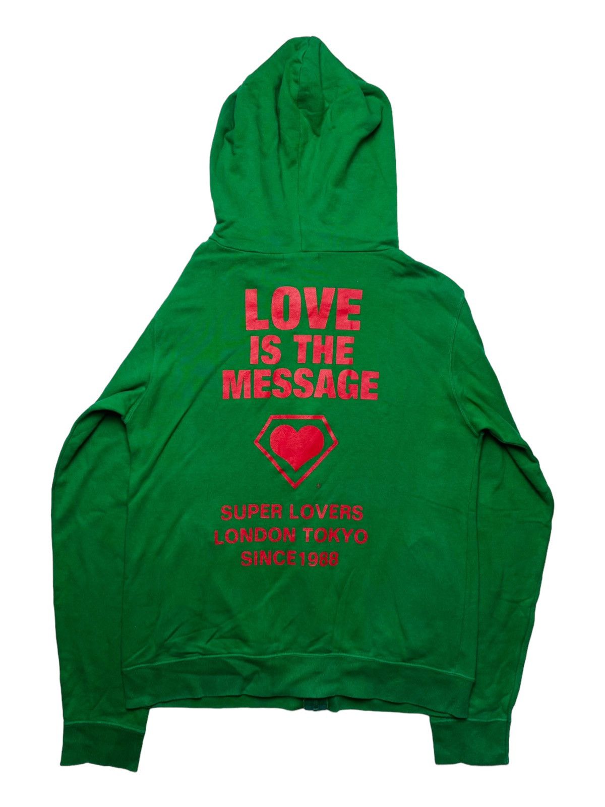 Angel Blue 2000s Super Lovers - Green Zip Hoodie Size US M / EU 48-50 / 2 - 3 Thumbnail
