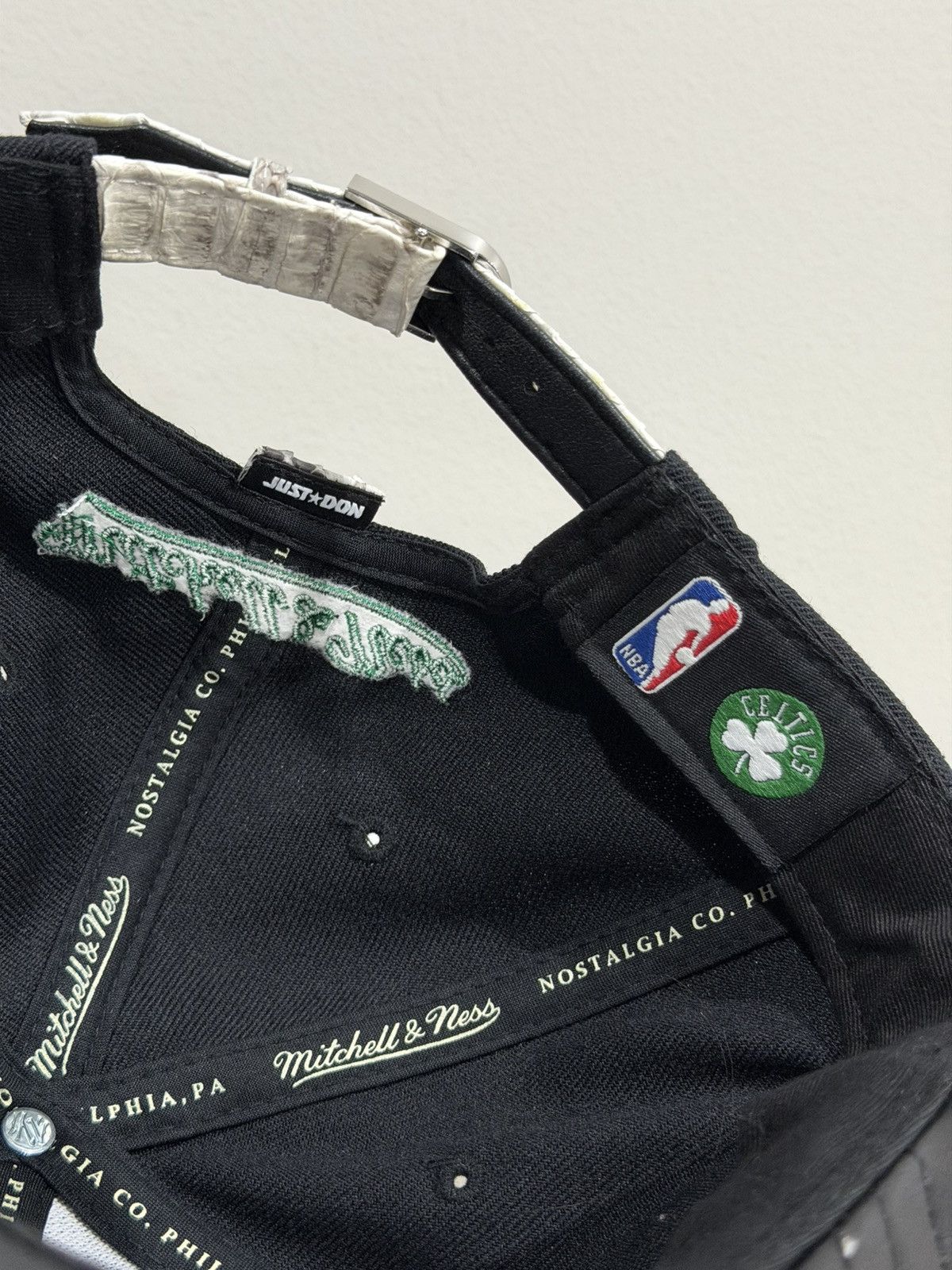 Just Don × Mitchell & Ness × Rsvp Gallery Just Don x Mitchell & Ness NBA Boston Celtics Black Hat Size ONE SIZE - 9 Thumbnail