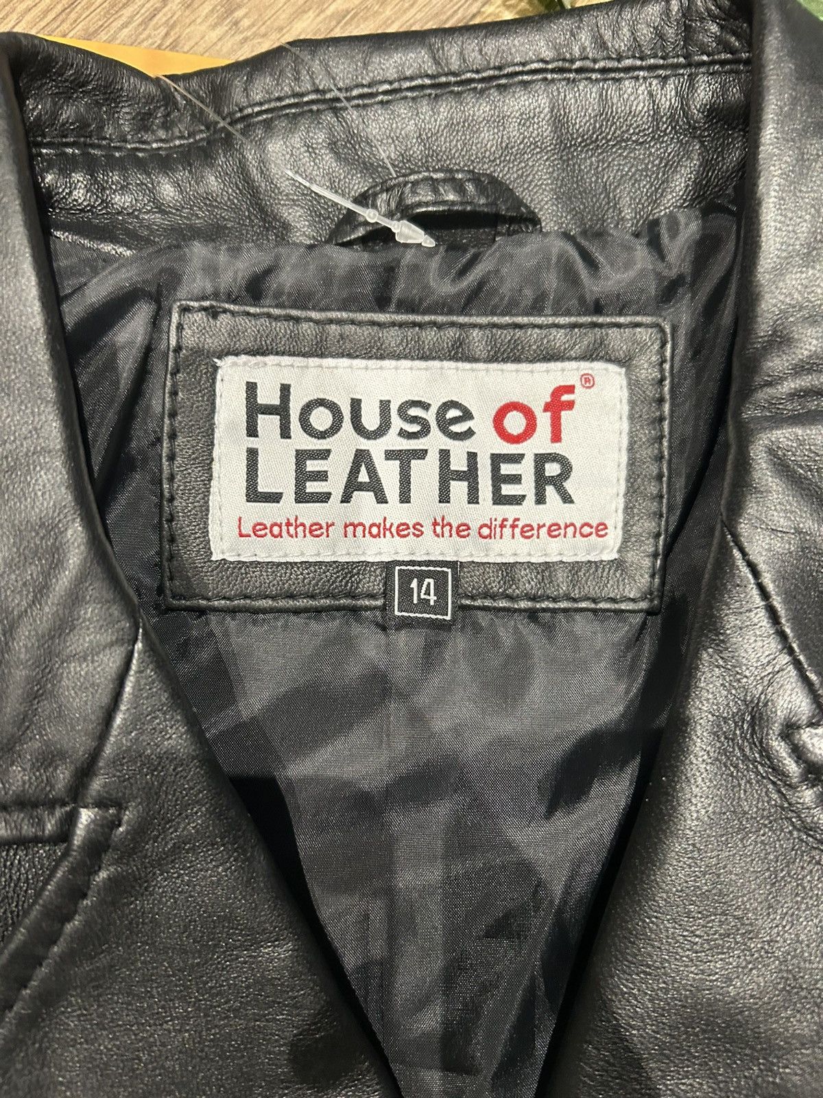 Vintage Real Leather Biker Jacket Size L / US 10 / IT 46 - 3 Thumbnail