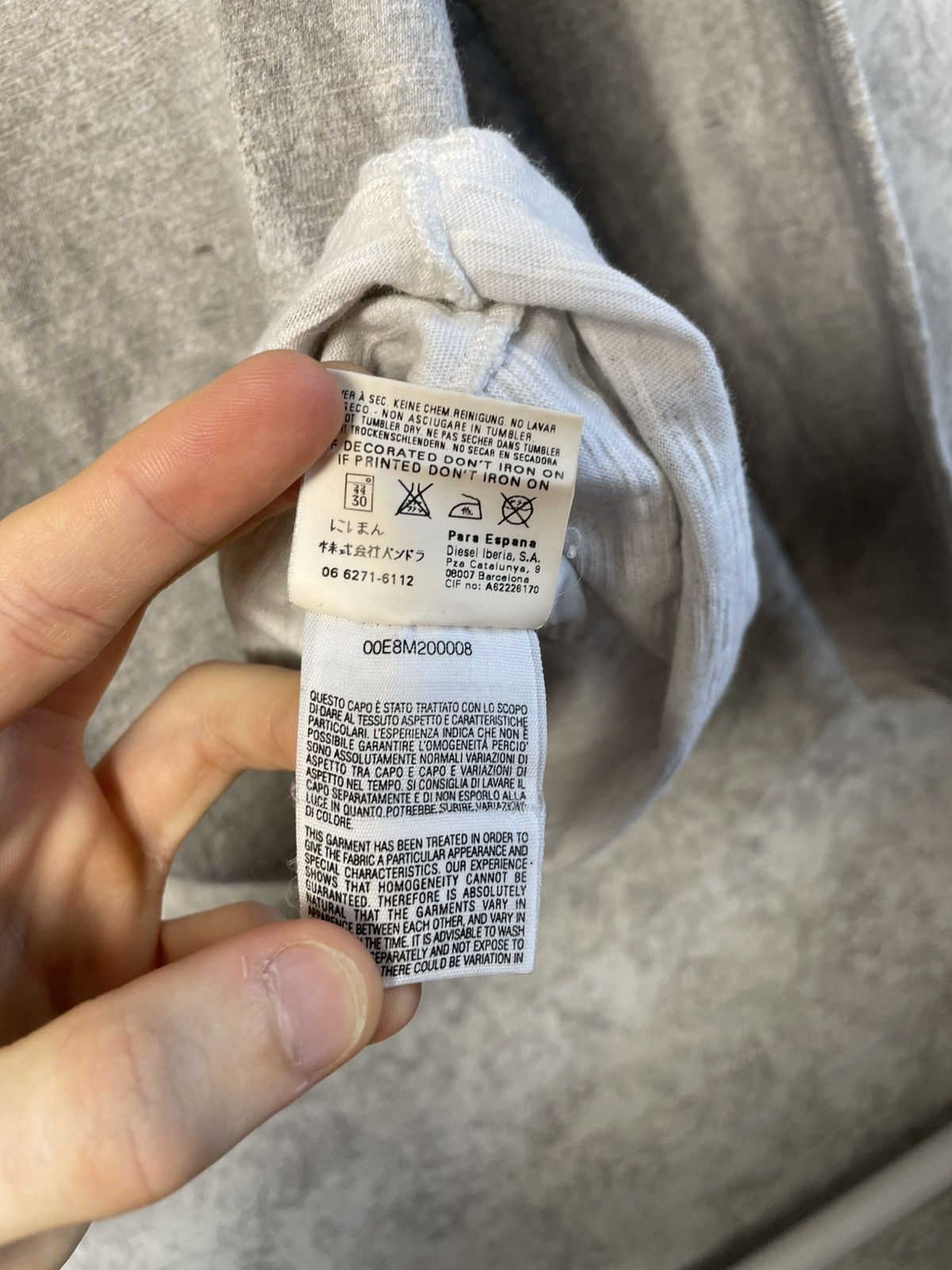 Diesel Vintage Diesel Distressed Long Sleeve Made In Italy Y2K 90s Size US XXL / EU 58 / 5 - 12 Thumbnail