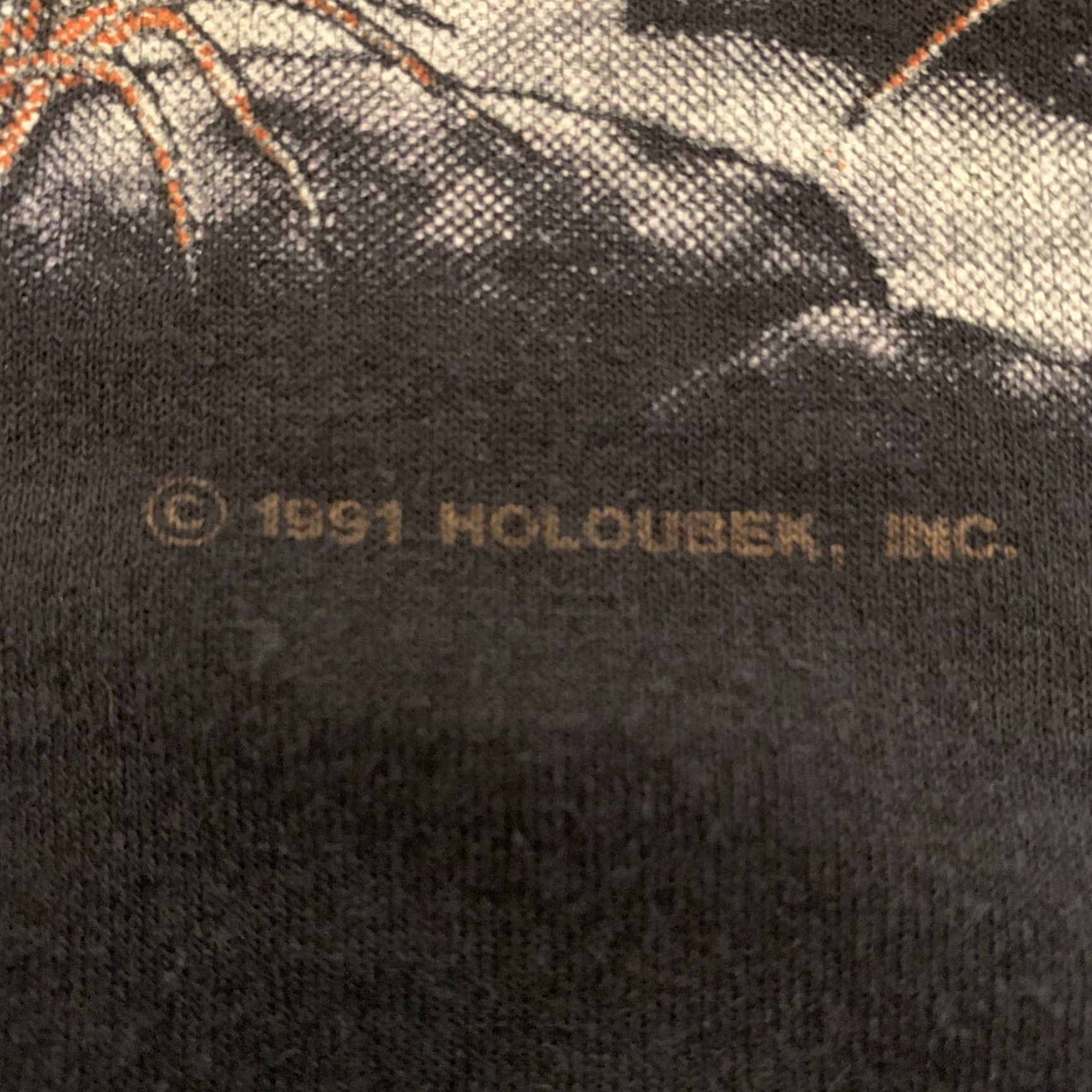 Vintage VINTAGE Holoubek Wolf Winter Scene T-Shirt | Mens | Adult Medium | Black | Wolves Snow Stitch Shirt Size US M / EU 48-50 / 2 - 3 Thumbnail