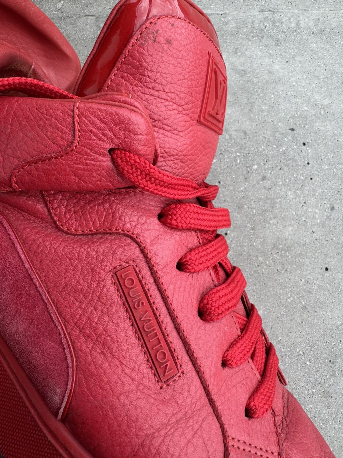 Louis Vuitton 🚀 RARE Louis Vuitton x Kanye West Don Sneakers Red Size US 10.5 / EU 43-44 - 11 Thumbnail