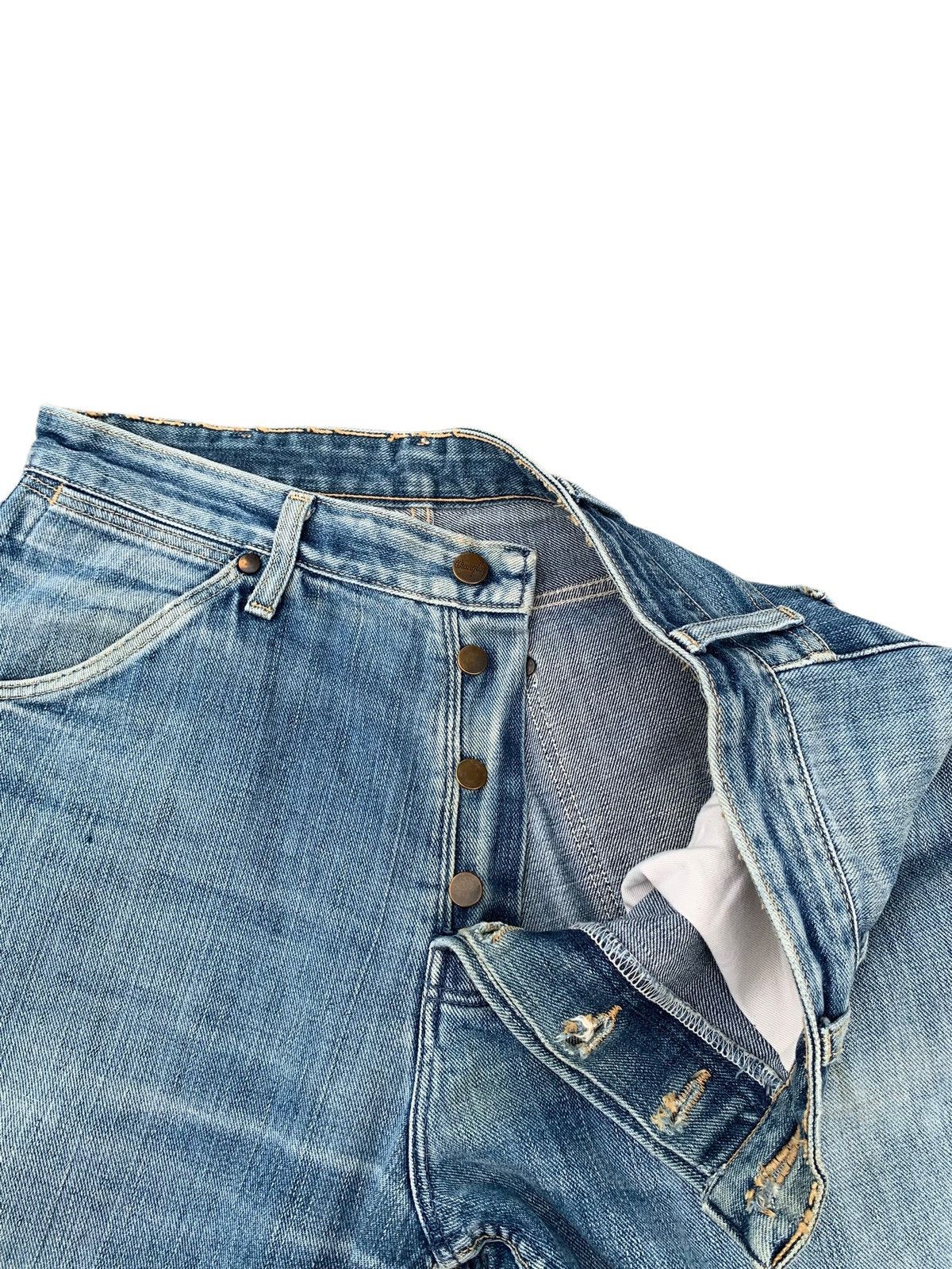 Wrangler VINTAGE WRANGLER BLUE BELL SELVEDGE FADED DISTRESSED DENIM Size US 31 - 11 Thumbnail
