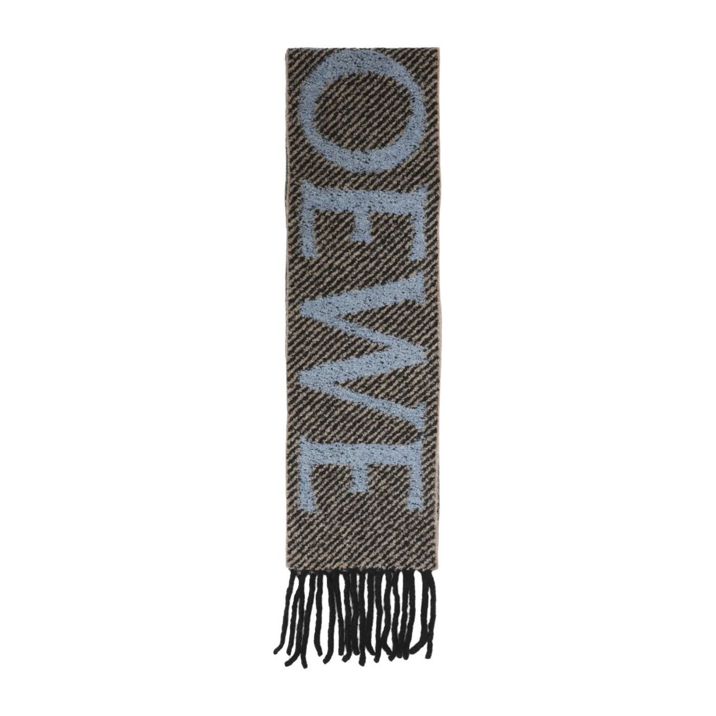 Loewe LOEWE Light Blue Wool Scarf New & Authentic Size ONE SIZE - 2 Thumbnail