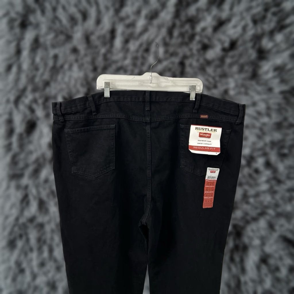 Wrangler Rustler Wrangler Jeans Mens Size 52x32 Black Straight Leg Heavyweight Denim NWT Regular Fit 5-Pocket Zipper Fly YKK Cowboy Vintage: No Size US 36 / EU 52 - 1 Thumbnail