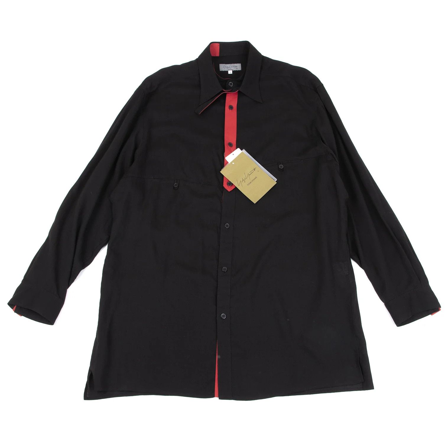 Yohji Yamamoto Yohji Yamamoto Bi-Color Collar Shirt Size US XL / EU 56 / 4 - 1 Thumbnail