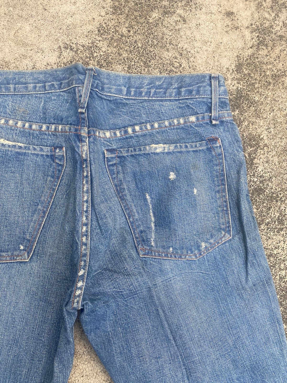 Japanese Brand Flare Jeans Earnest Sewn Distress Boot Cut Size US 31 - 21 Thumbnail
