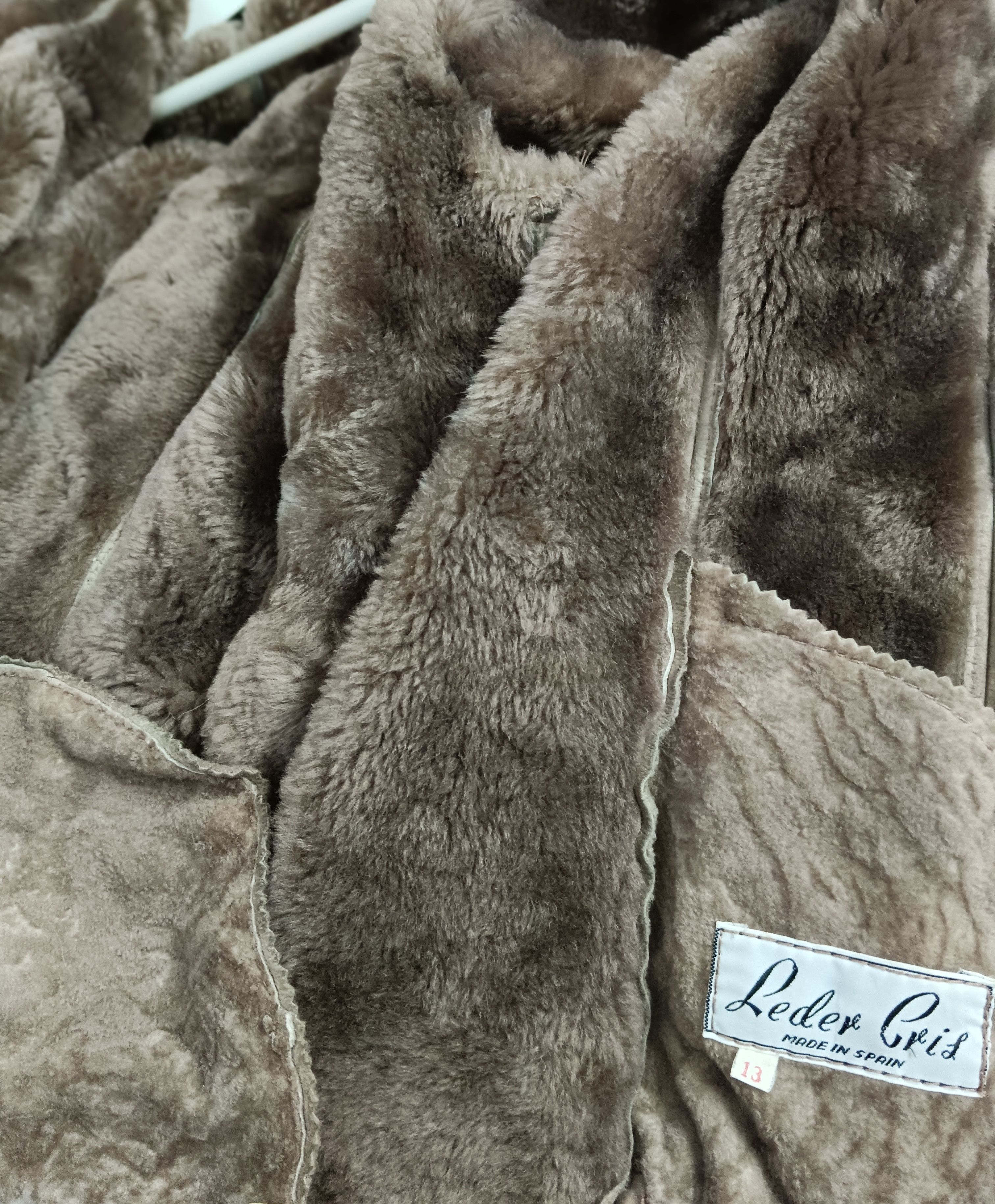 14th Addiction × If Six Was Nine VINTAGE GENUINE SPANISH LAMBSKIN LEDER GRIS FUR LEATHER COAT Size US L / EU 52-54 / 3 - 14 Thumbnail