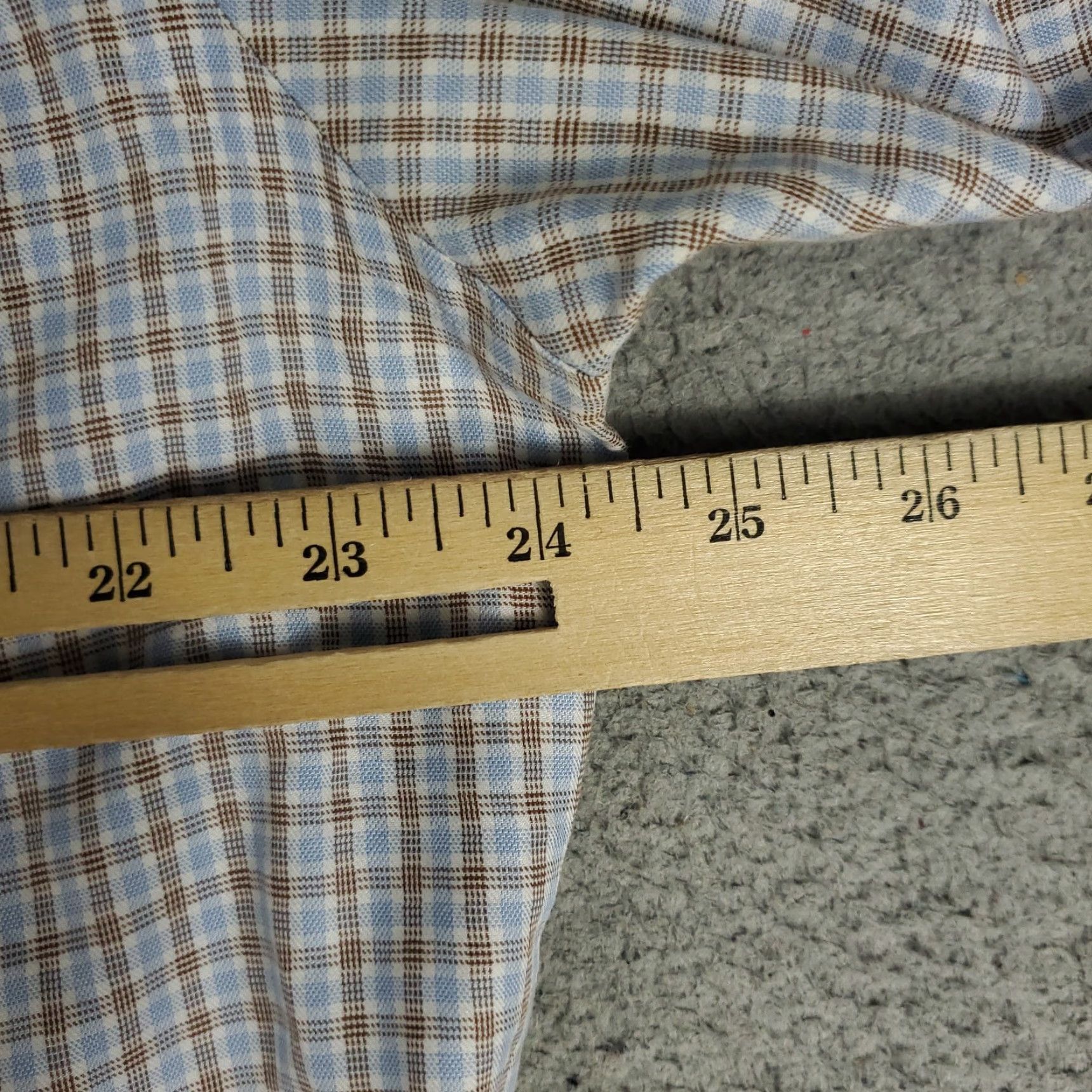 David Donahue David Donahue Shirt Mens 16.5 Brown Plaid Check Dress Button Up Long Sleeve Casual Workwear Vintage No Size 46R - 5 Thumbnail