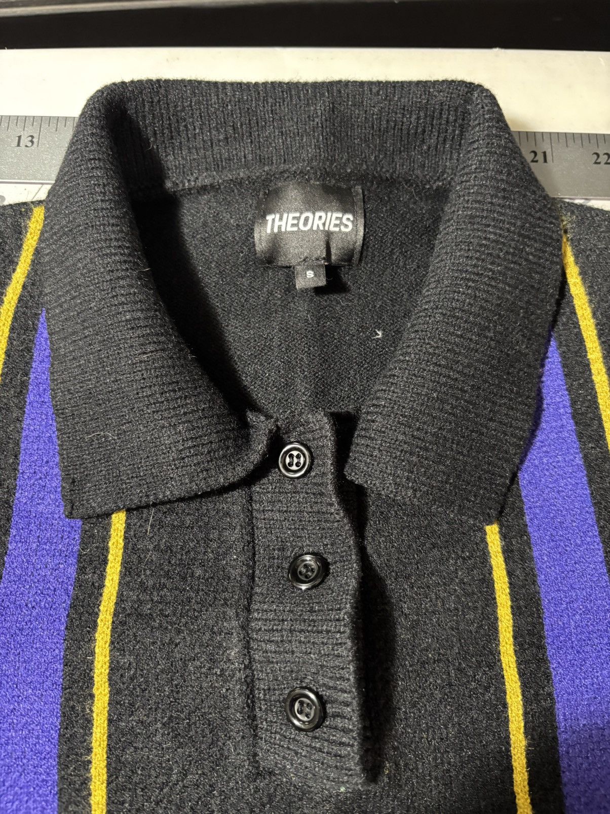 Other Black long sleeve knit polo Size US S / EU 44-46 / 1 - 2 Thumbnail