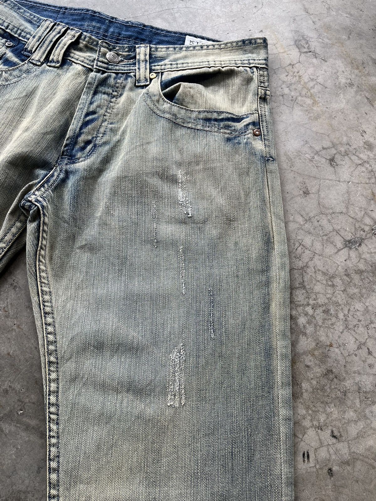 Diesel Distressed Diesel mud wash faded blue jeans Size US 32 / EU 48 - 4 Thumbnail