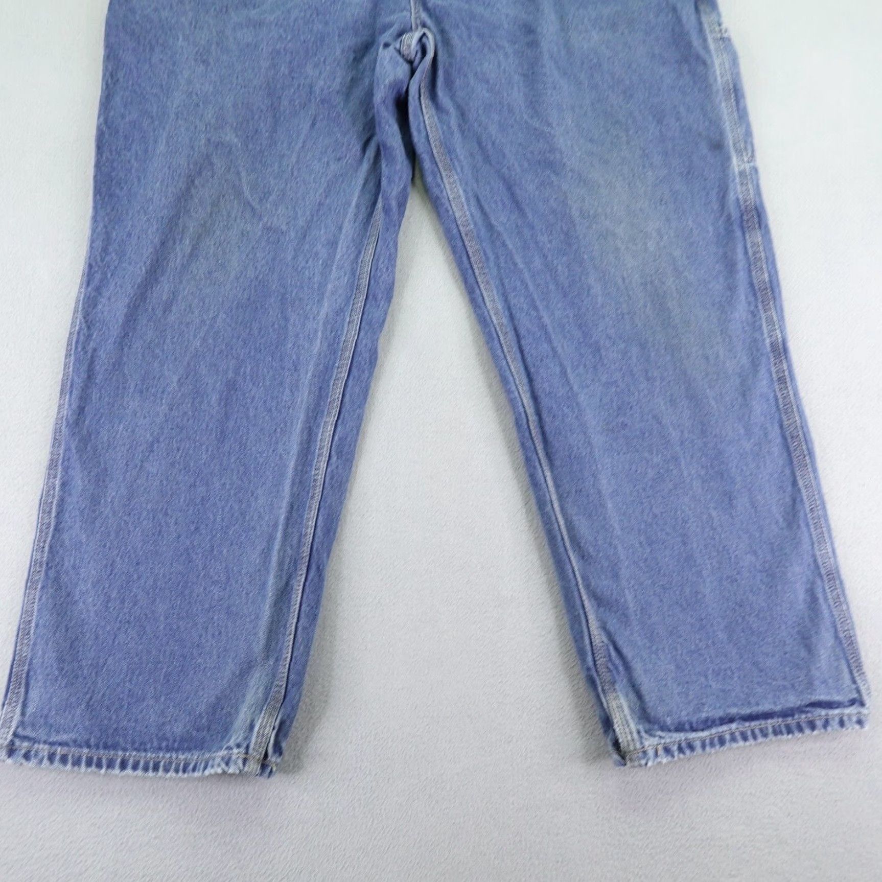 Carhartt VINTAGE Carhartt Jeans Mens 44x30 Denim Flame Resistant Carpenter Regular Fit Big & Tall Blue Size US 42 / EU 58 - 3 Thumbnail