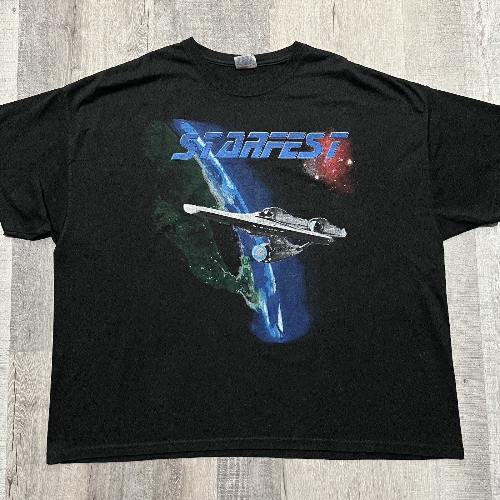 Hanes VTG Star Trek Starfest Sci Fi Space Black Astrology Shirt 2X Size US XXL / EU 58 / 5 - 1 Thumbnail