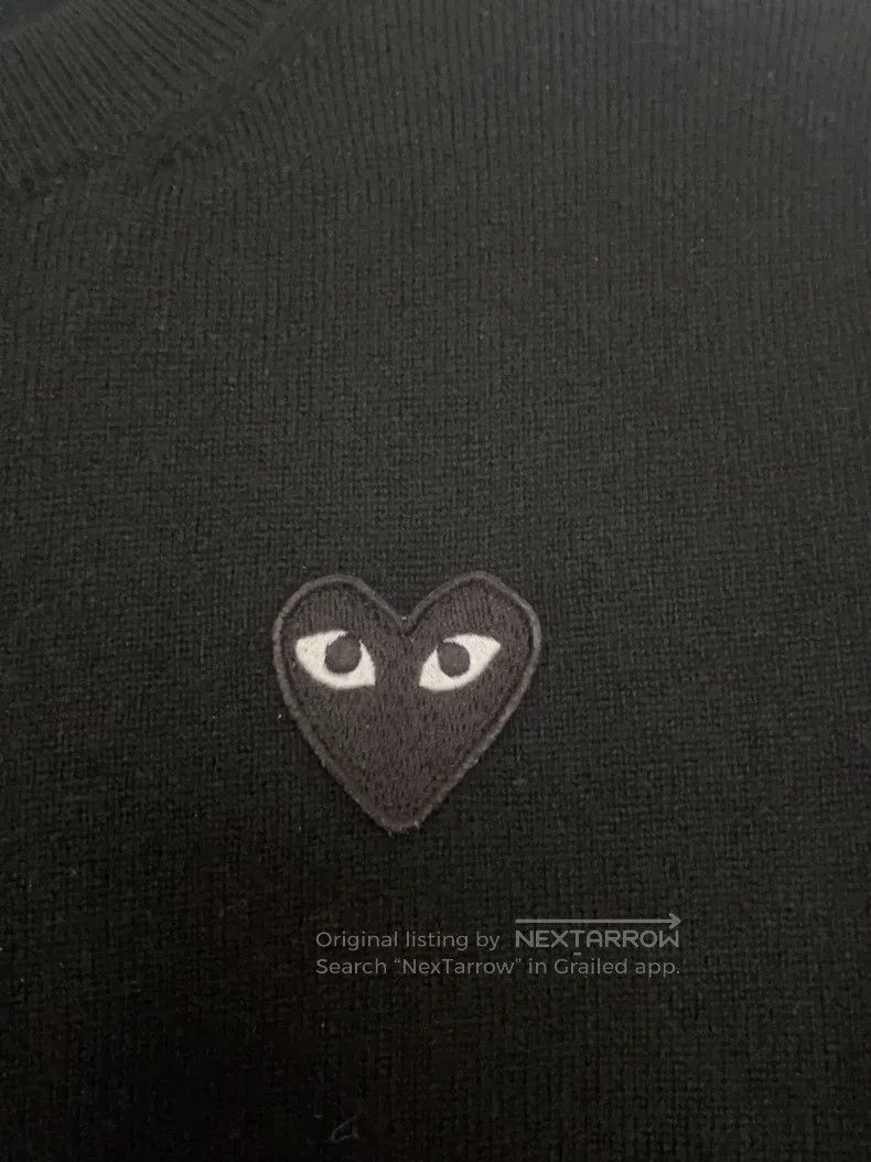 Comme des Garcons Comme Des Garcons Black Heart Knit Cardigan Size XS / US 0-2 / IT 36-38 - 2 Thumbnail
