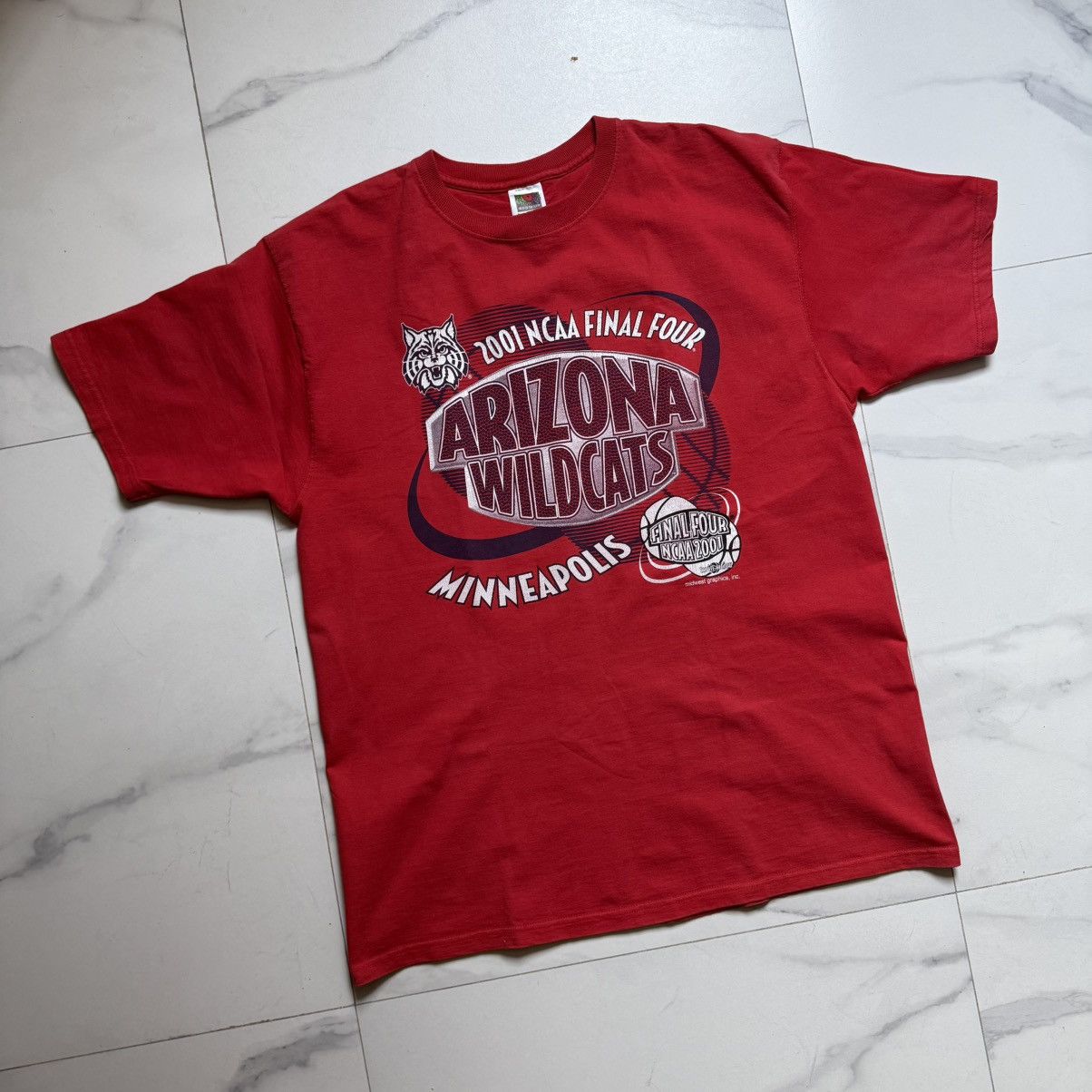 NCAA Vintage Y2K Arizona Wildcats Final Four T-Shirt Size US XL / EU 56 / 4 - 3 Thumbnail