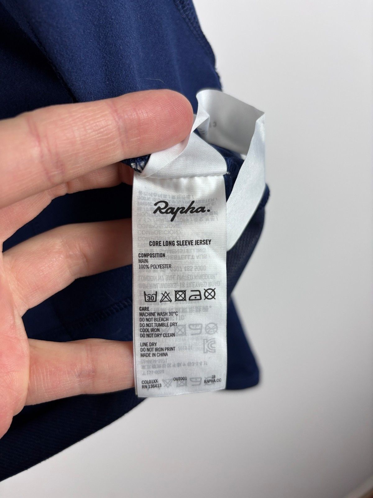 Rapha Mens Rapha Core Long Sleeve Jersey Cycling Top Blue Size S Size US S / EU 44-46 / 1 - 8 Thumbnail