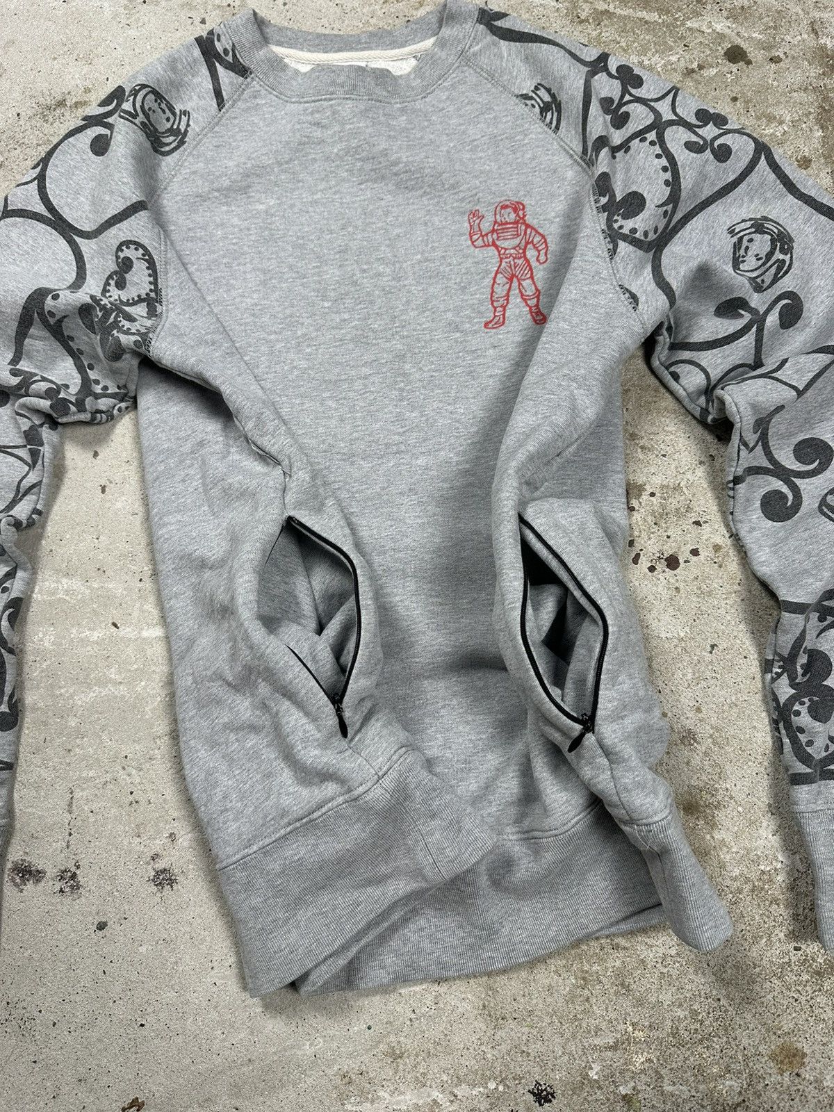Billionaire Boys Club Billionaire Boys Club Grey Crewneck Multilogo Sweatshirt Size US M / EU 48-50 / 2 - 6 Thumbnail