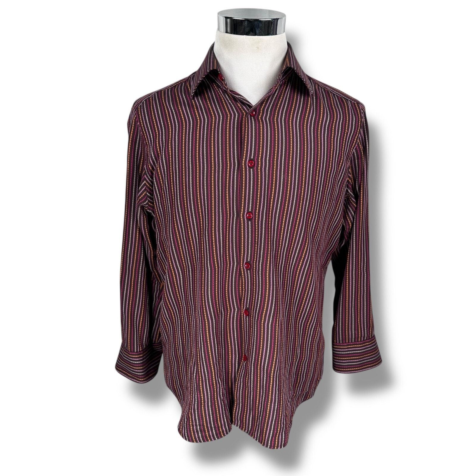 Other A BASILE Dress Shirt Mens 16 Multicolor Long Sleeve Size US L / EU 52-54 / 3 - 1 Thumbnail