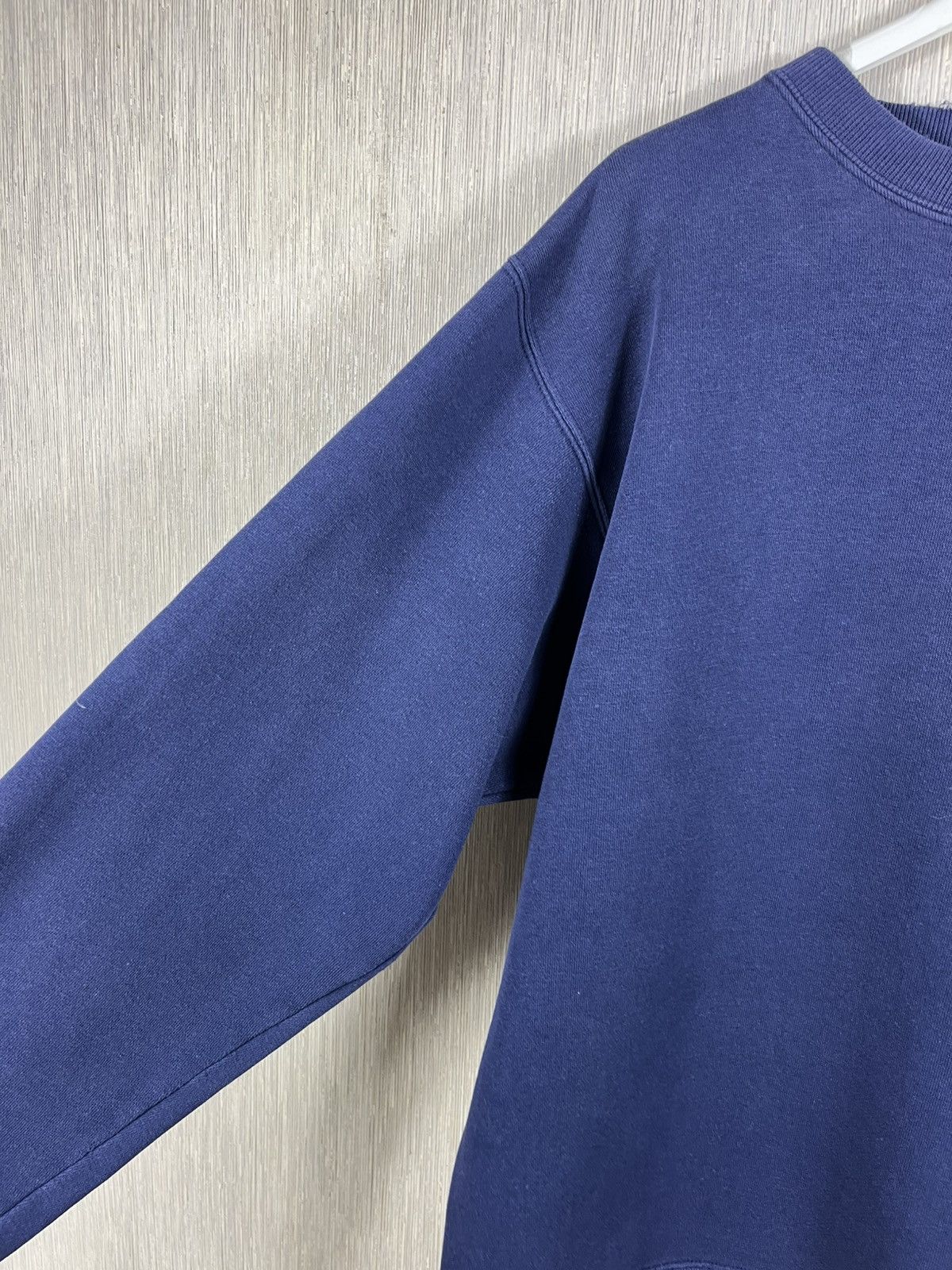 Stussy Vintage 80s Stussy basic chest logo navy distressed crewneck Size US M / EU 48-50 / 2 - 12 Thumbnail