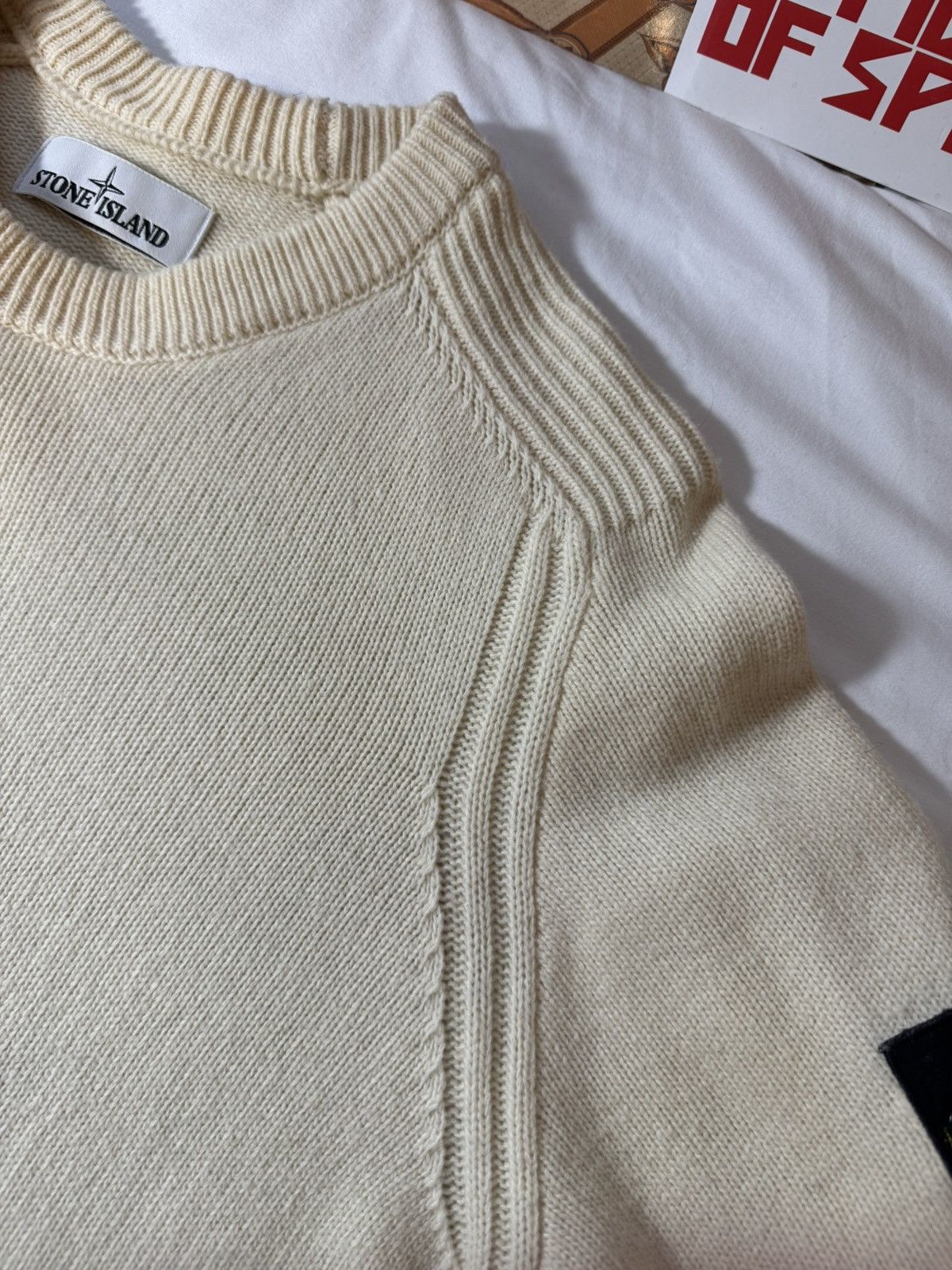 Stone Island Cream / Off-White Knit Sweater Size US M / EU 48-50 / 2 - 7 Thumbnail