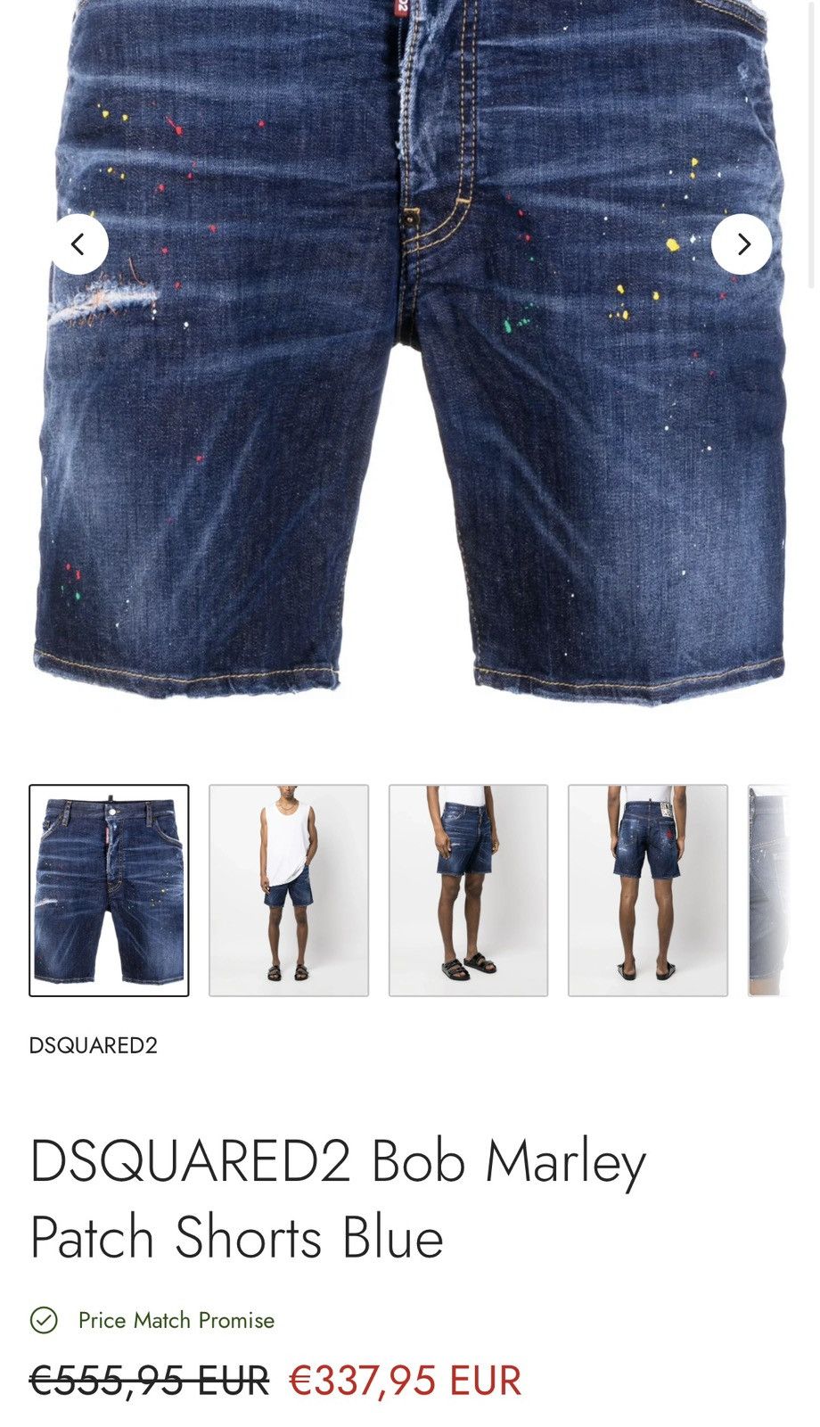 Dsquared2 Dsquared2 x Bob Marley distressed denim shorts size 54 Size US 38 / EU 54 - 22 Thumbnail