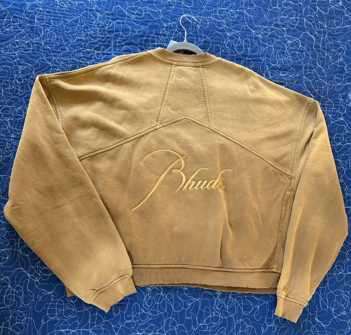 Rhude Rhude-L Crewneck Sundry Camel Size US L / EU 52-54 / 3 - 2 Thumbnail