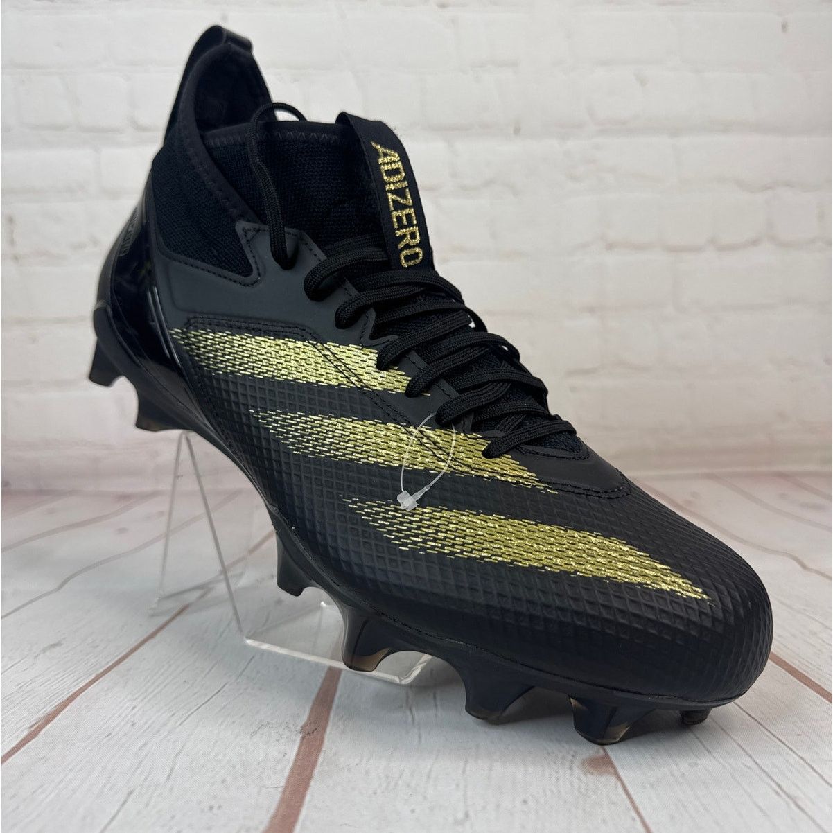 Adidas Adizero Impact Black Gold Football Cleats Mens Sz 11 display picture 1