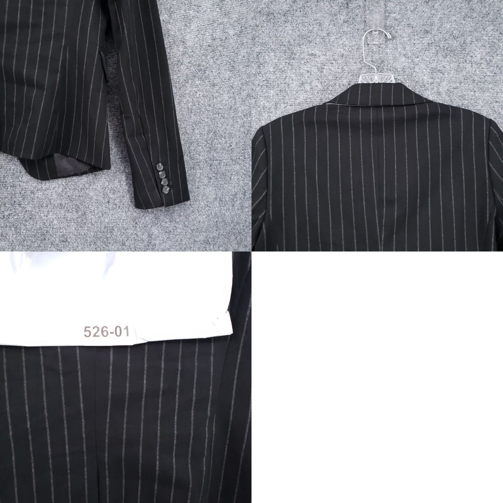 Banana Republic Banana Republic Blazer Womens 0 Black One Button Striped Jacket Notch Lapel Regular Sleeve Long Sleeve Size XS / US 0-2 / IT 36-38 - 9 Thumbnail