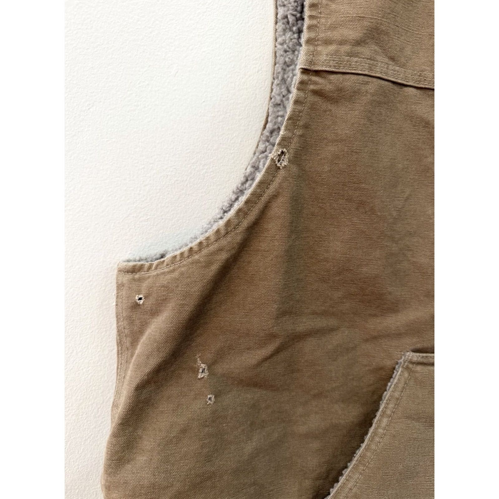 Carhartt VINTAGE Carhartt Vest 3XL Brown Canvas Lined FRB Sherpa 90s City Classic Outdoor Workwear Unisex Adults Mens Womens Size US XXL / EU 58 / 5 - 4 Thumbnail