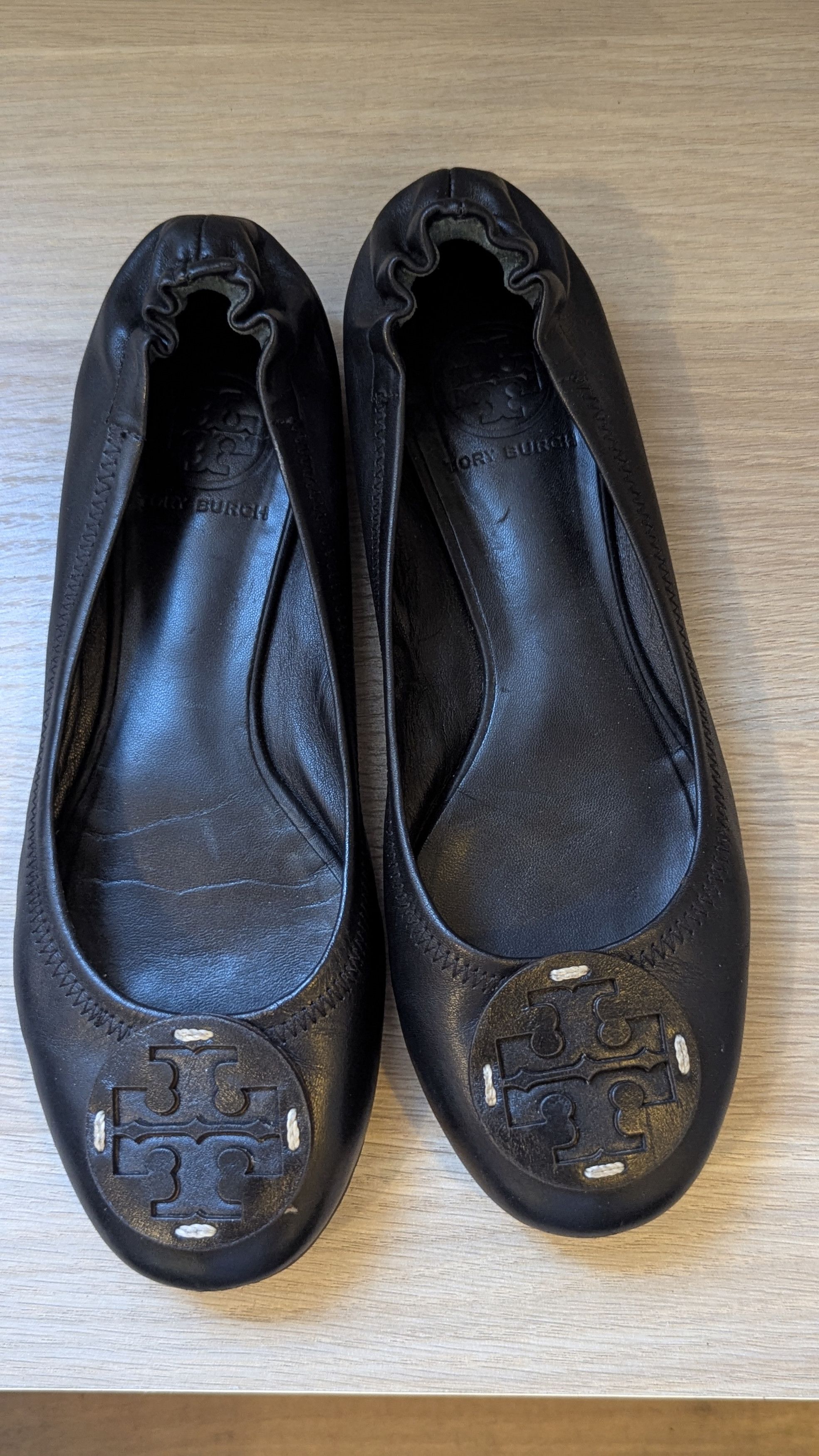 Tory Burch Black leather ballerina Size US 7 / IT 37 - 3 Thumbnail