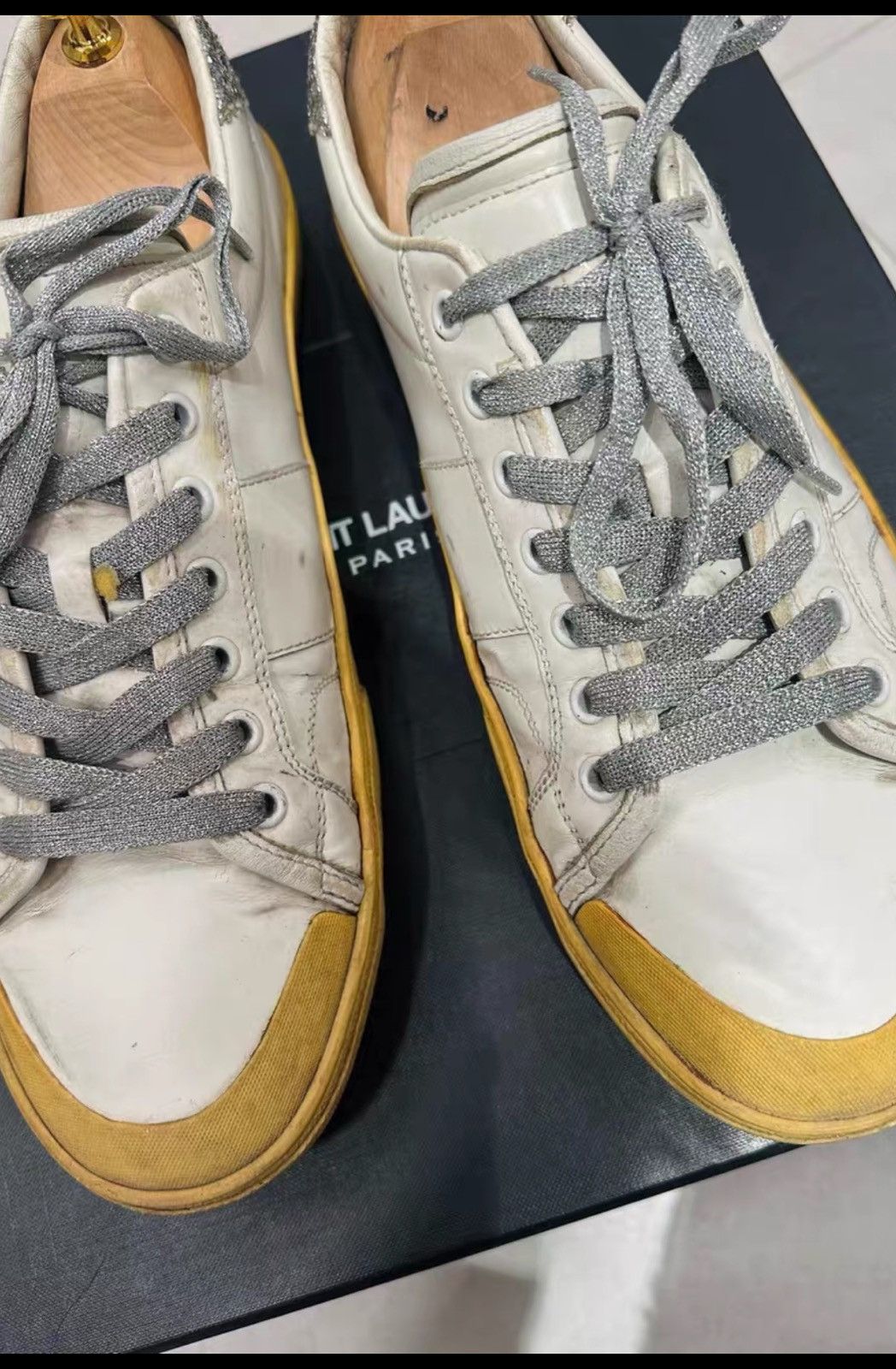 Saint Laurent Paris Saint Laurent SLP 2016SS SL37 Distressed Low-Top Sneakers Size US 10 / EU 43 - 3 Thumbnail