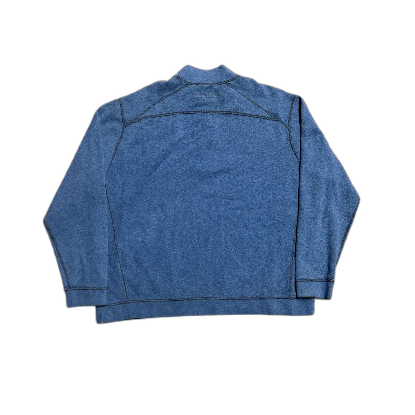 Tommy Bahama Tommy Bahama 1/4 Zip Reversible Sweatshirt Blue/ Gray XL Size US XL / EU 56 / 4 - 5 Thumbnail