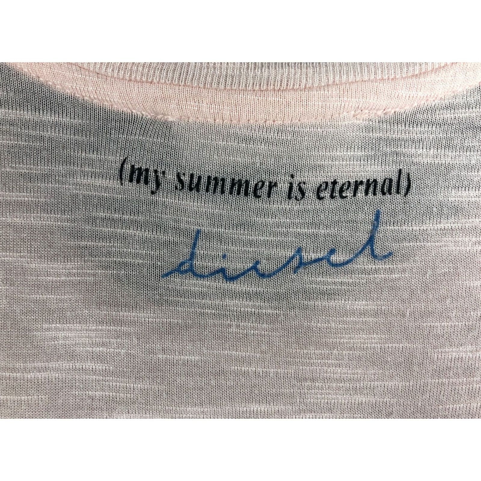 Diesel Diesel T-Shirt XS Light Pink Lyocell Linen Woman Shirt Short Sleeve Crew Neck Regular Basic Casual Womens 1990s? Size XS / US 0-2 / IT 36-38 - 7 Thumbnail